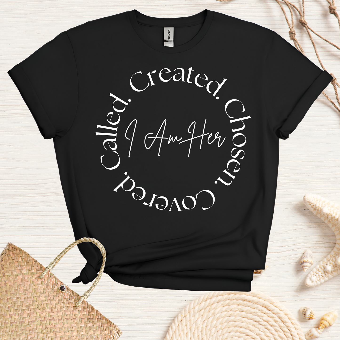 I Am Her: Created-Chosen-Covered-Called - T-Shirt