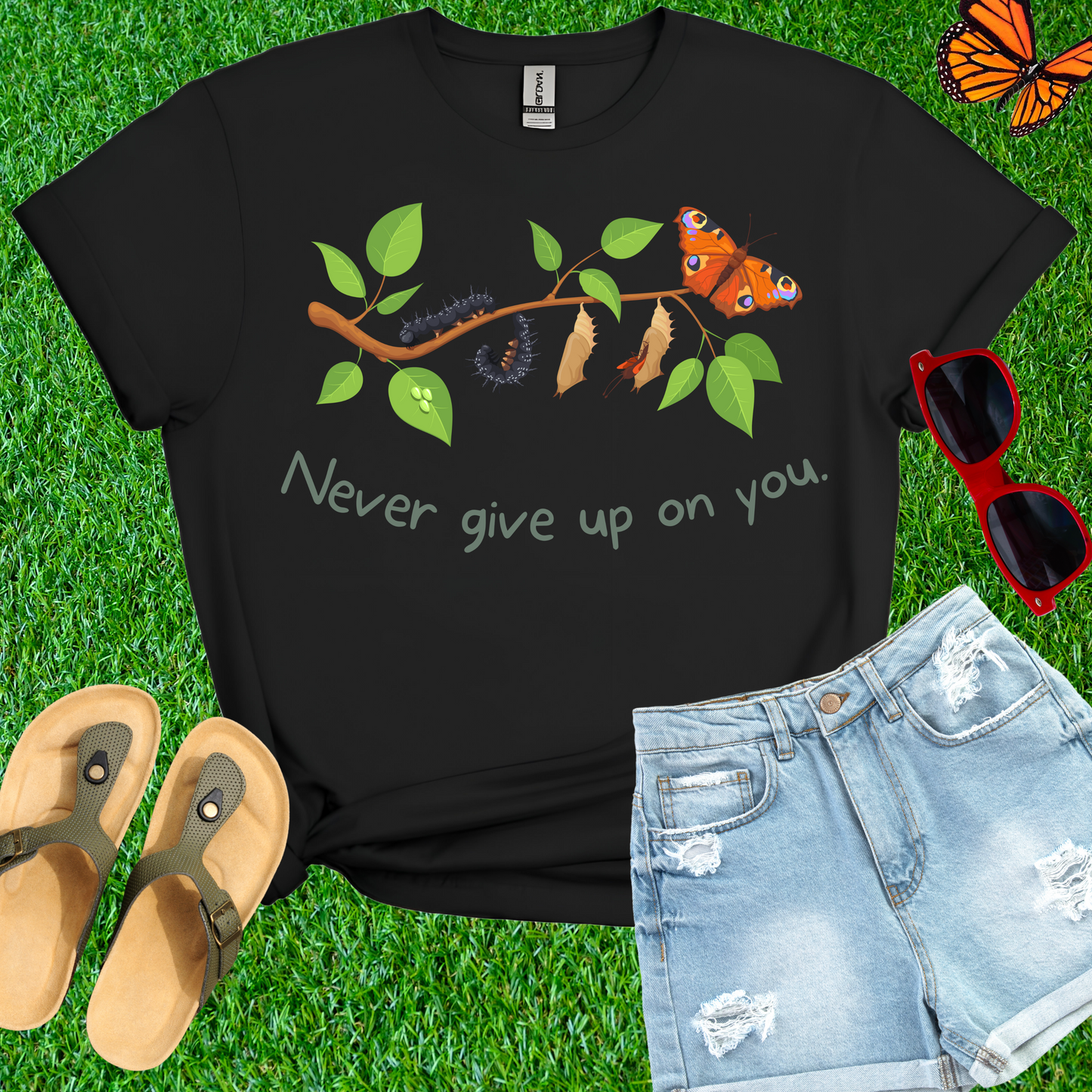 Never Give Up On You Butterfly T-Shirt