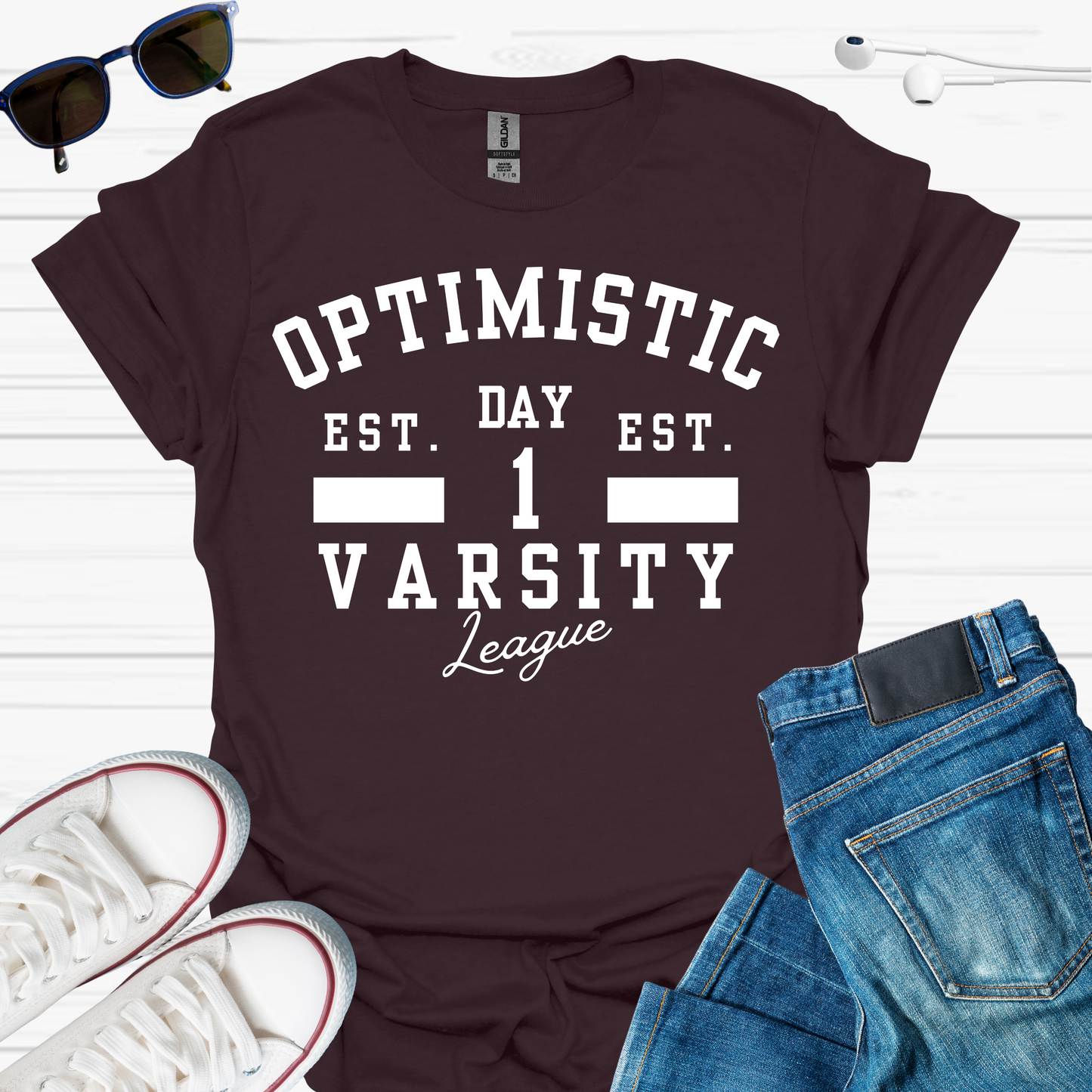 Optimistic Varsity T-Shirt