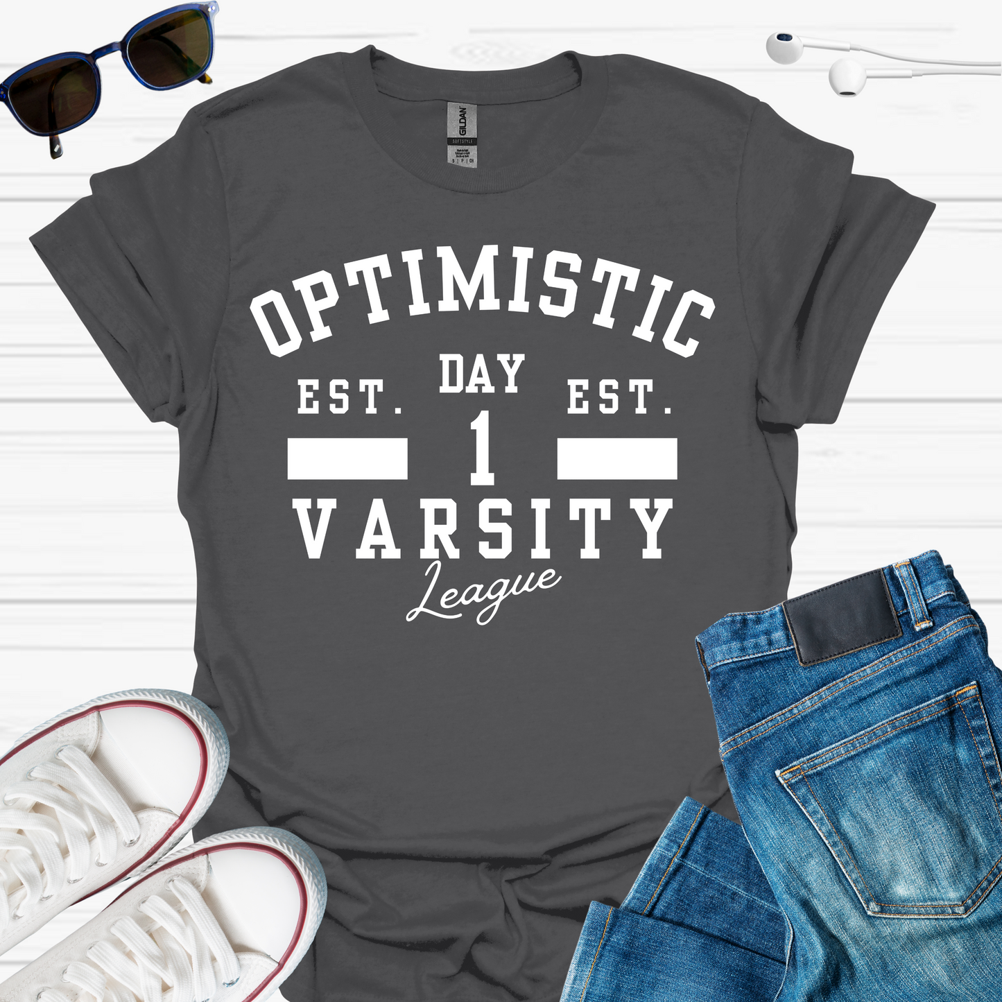 Optimistic Varsity T-Shirt