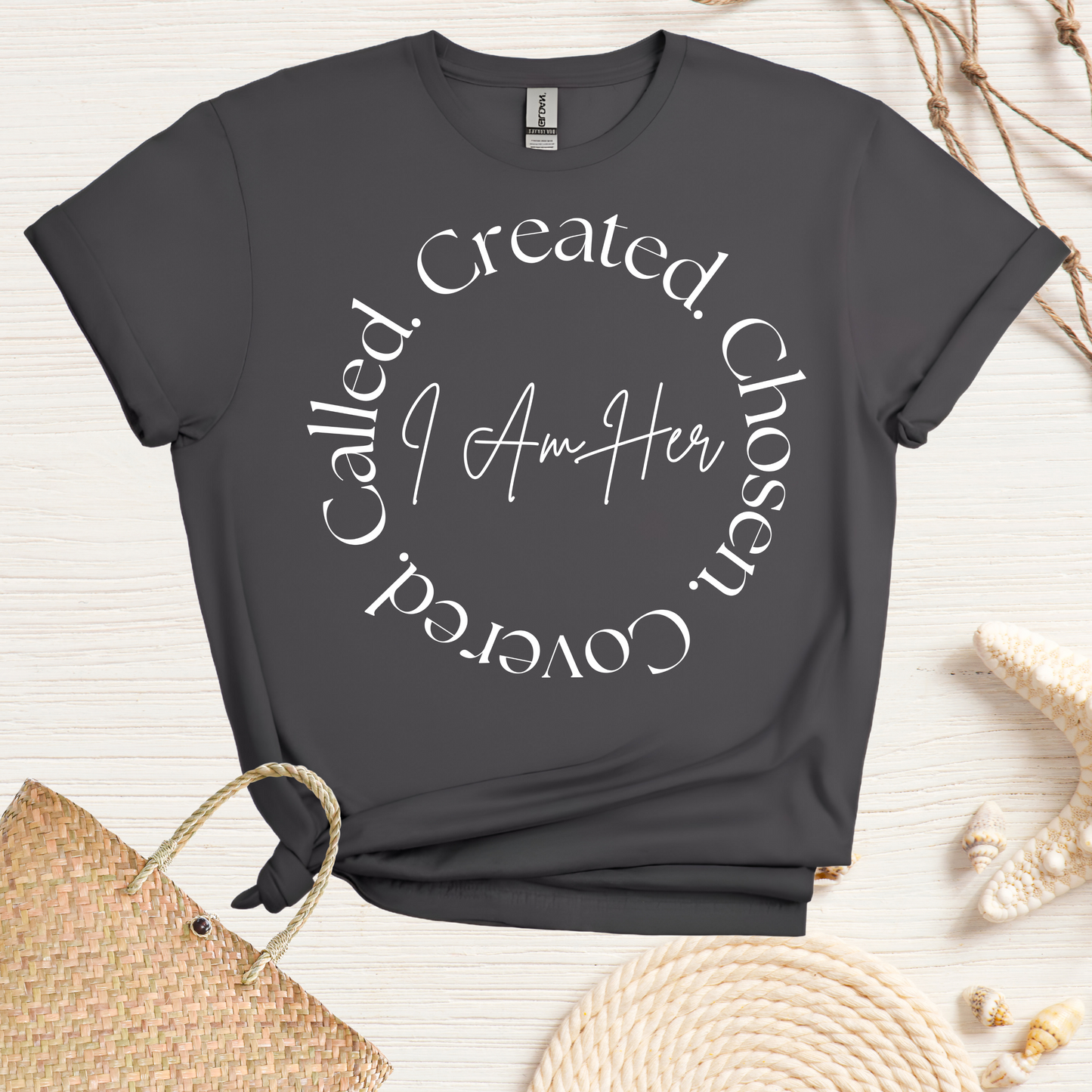 I Am Her: Created-Chosen-Covered-Called - T-Shirt