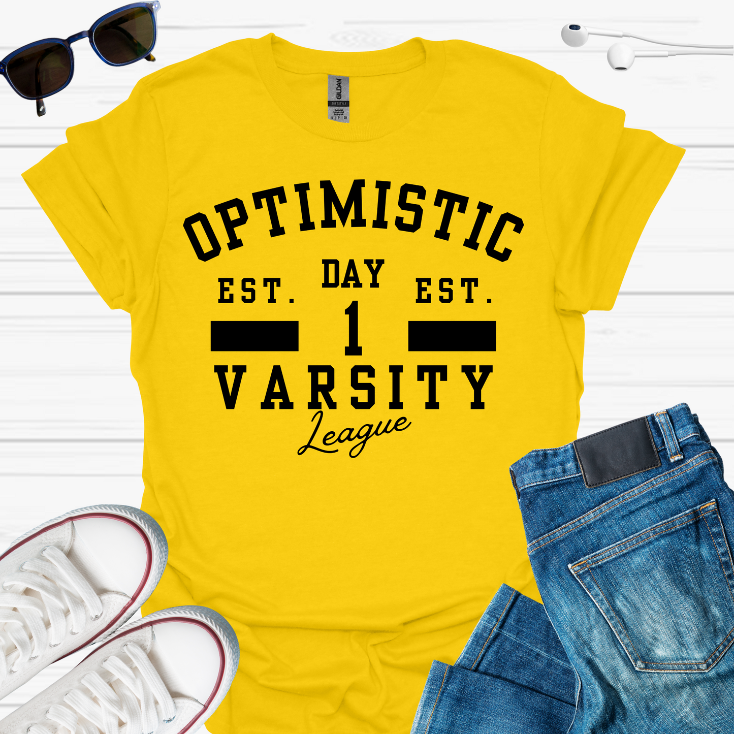 Optimistic Varsity T-Shirt