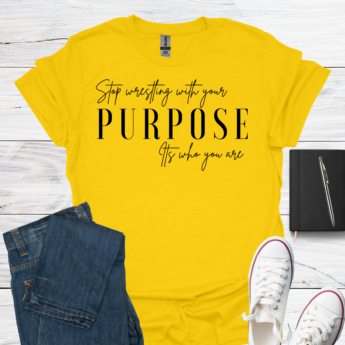 Purpose Stop Wrestling With Who You Are - T-Shirt