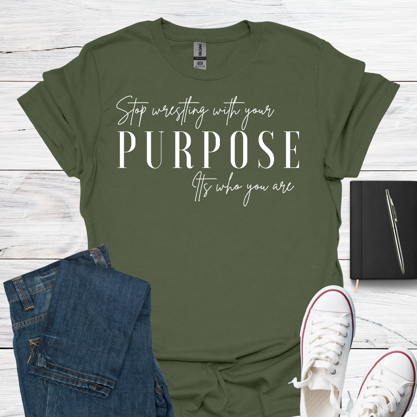 Purpose Stop Wrestling With Who You Are - T-Shirt