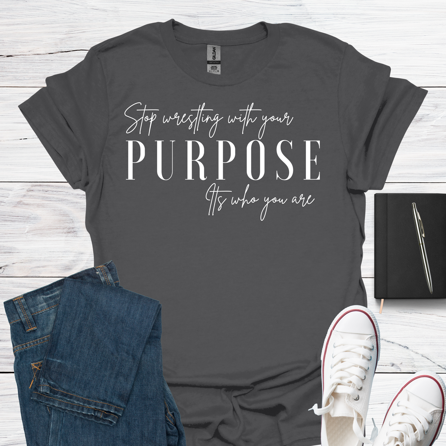 Purpose Stop Wrestling With Who You Are - T-Shirt