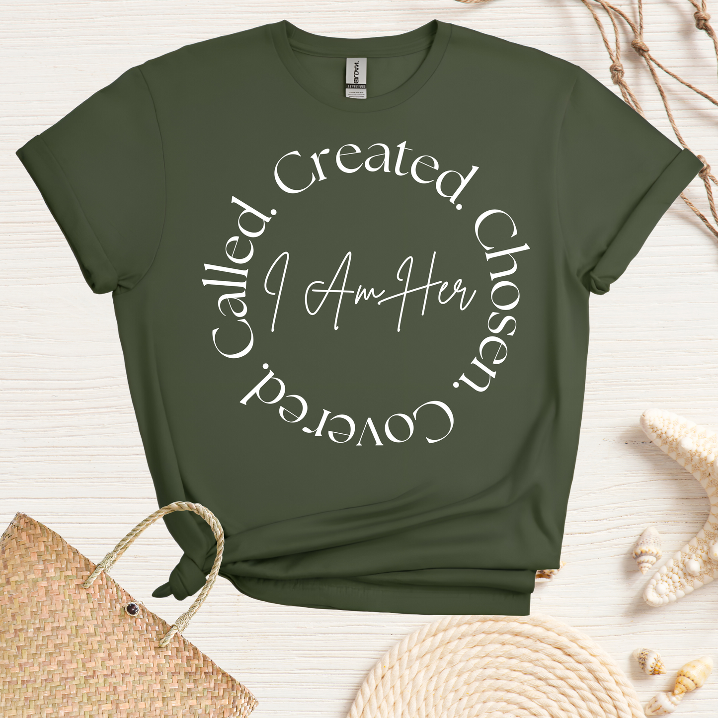 I Am Her: Created-Chosen-Covered-Called - T-Shirt