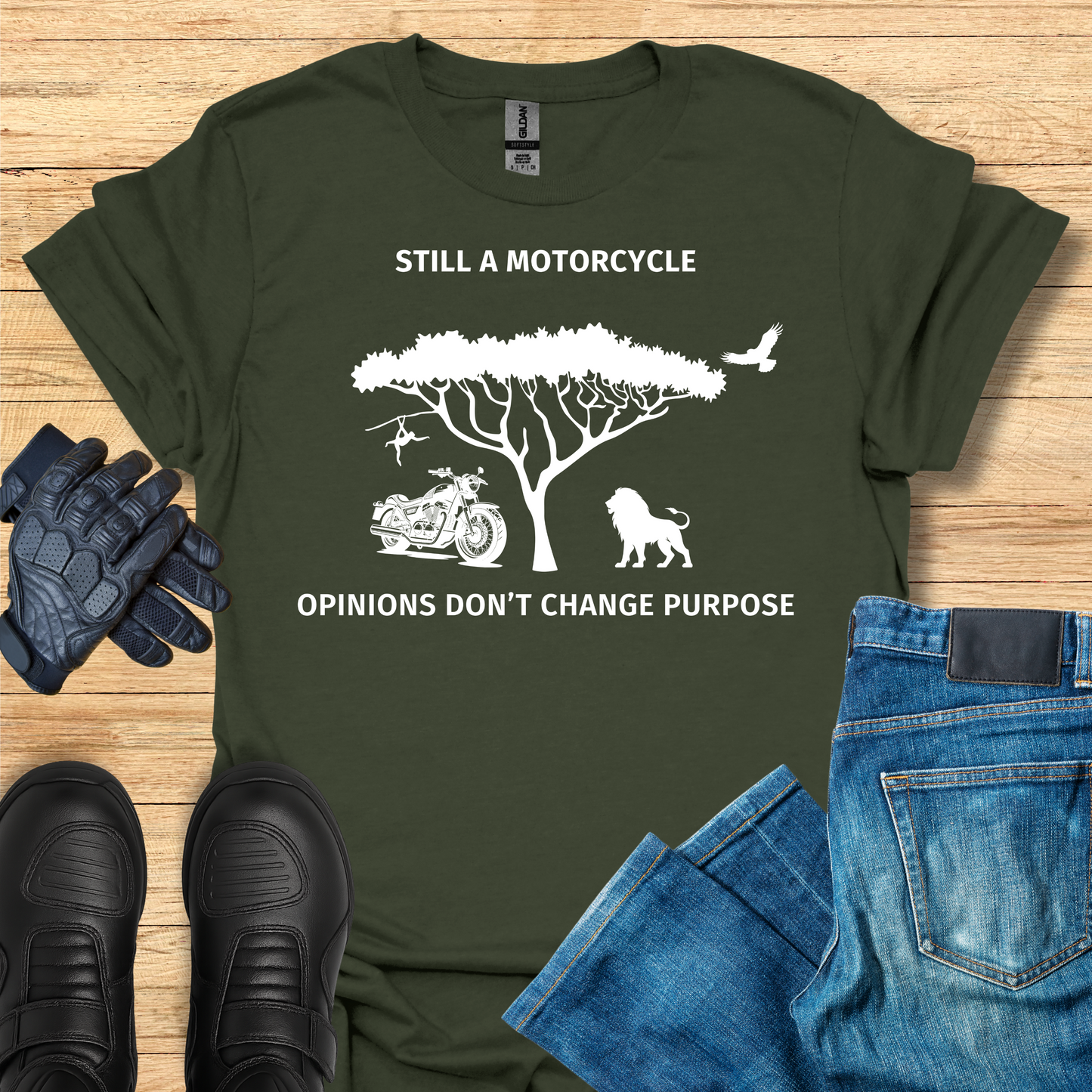 Still a Motorcycle - Opinions Don't Change Purpose T-Shirt