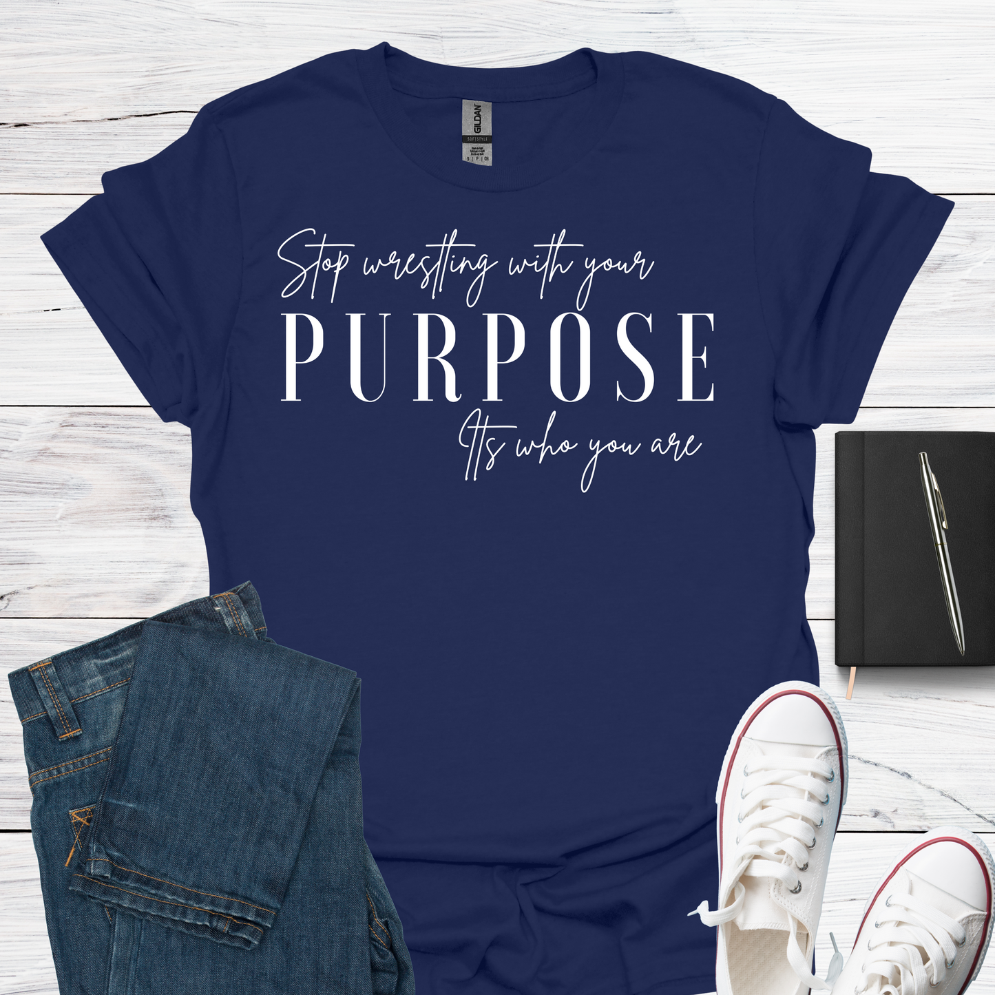 Purpose Stop Wrestling With Who You Are - T-Shirt