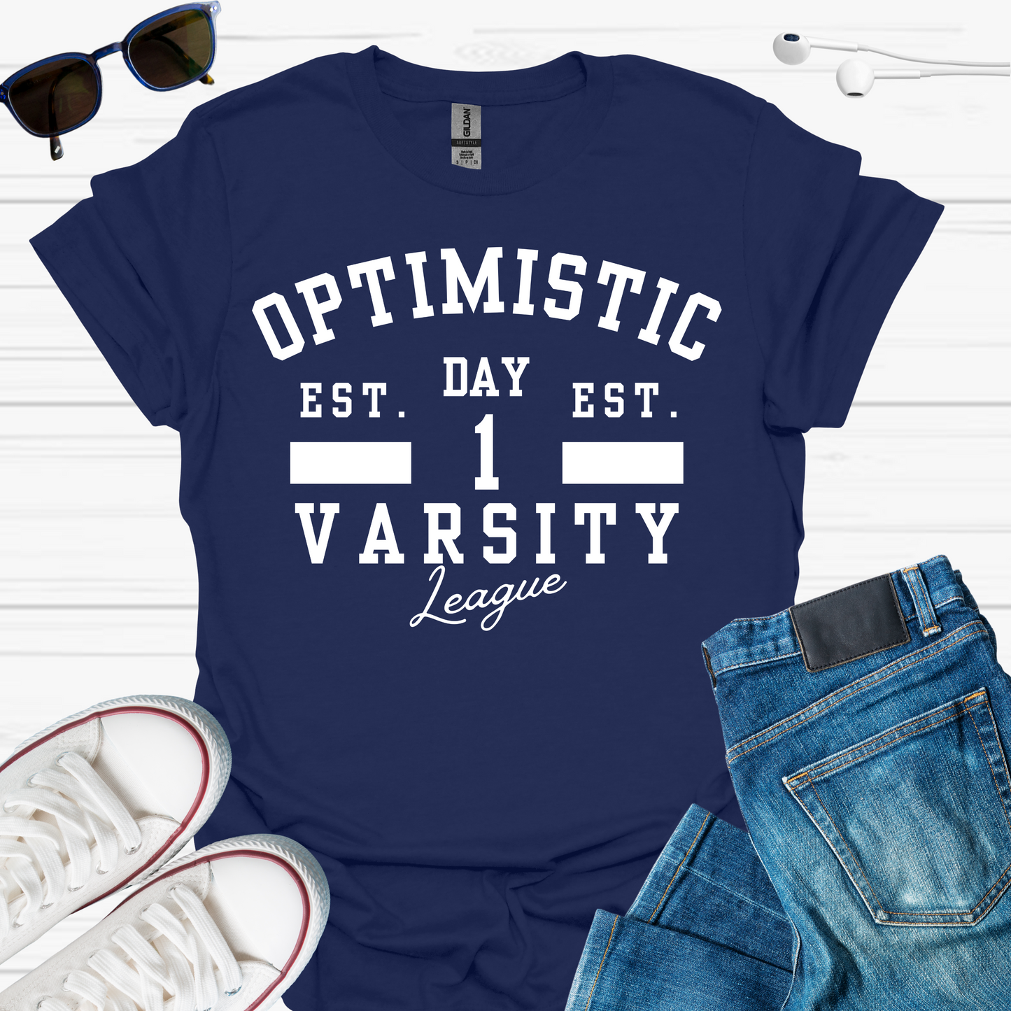 Optimistic Varsity T-Shirt