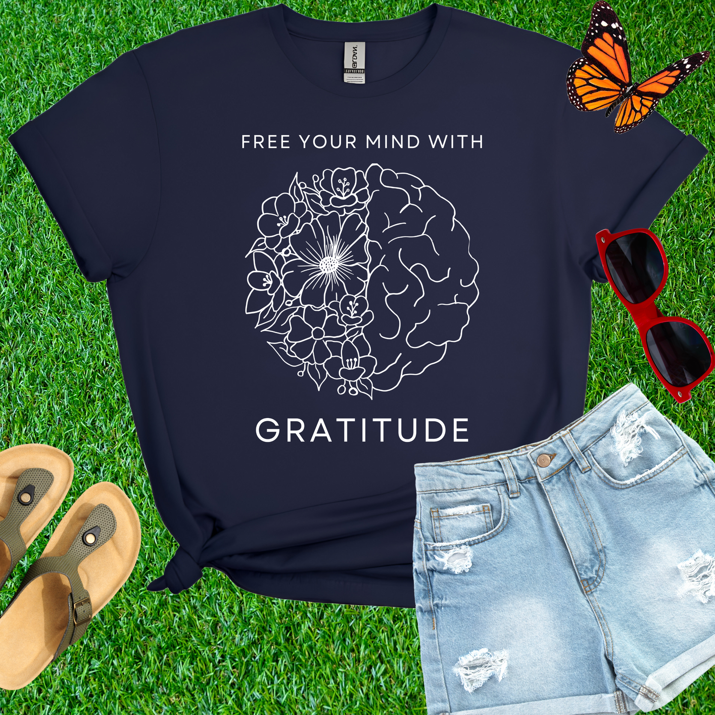Free Your Mind With Gratitude T-Shirt