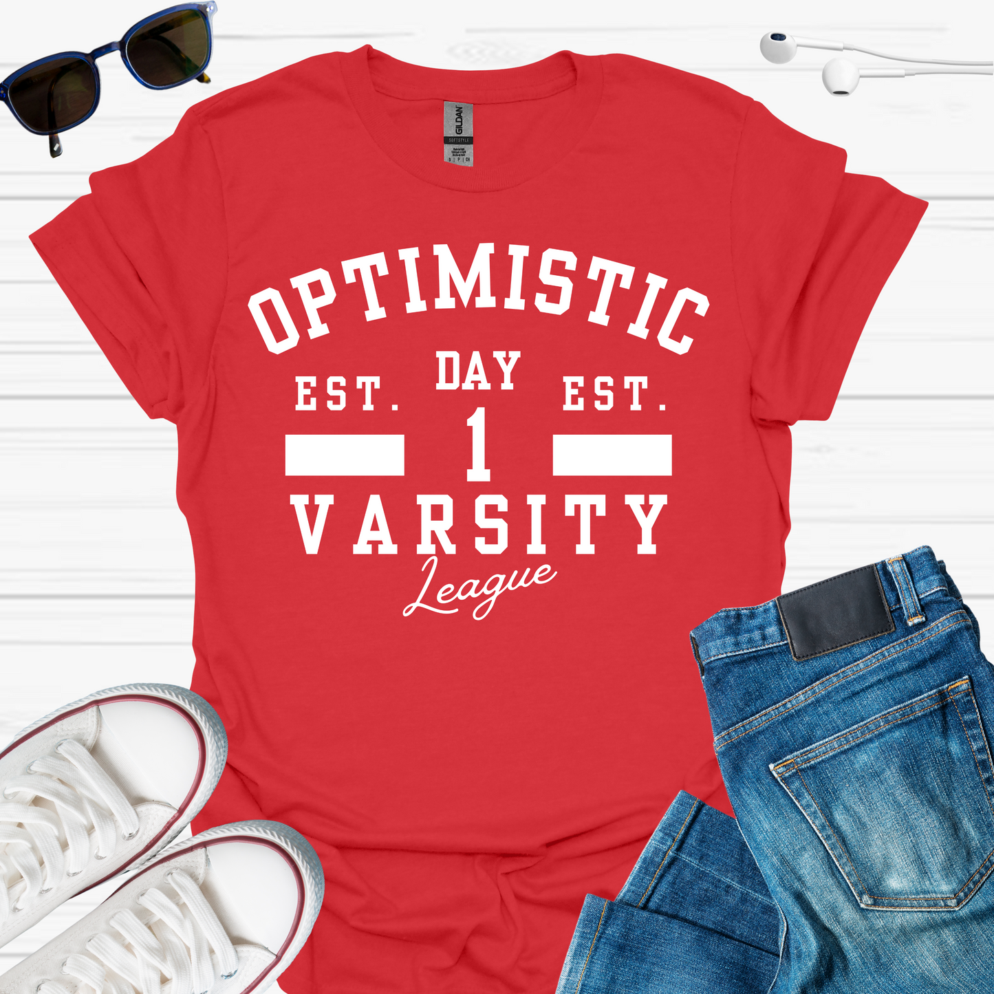 Optimistic Varsity T-Shirt