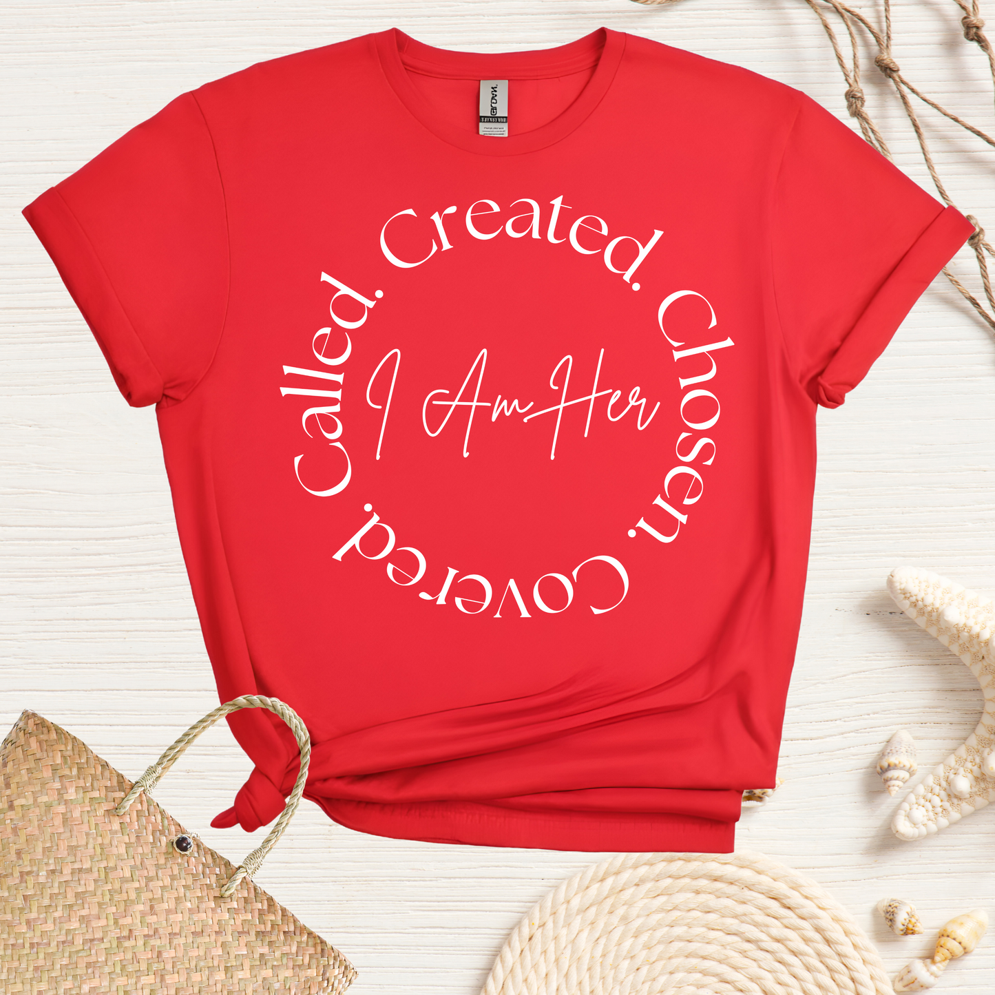 I Am Her: Created-Chosen-Covered-Called - T-Shirt