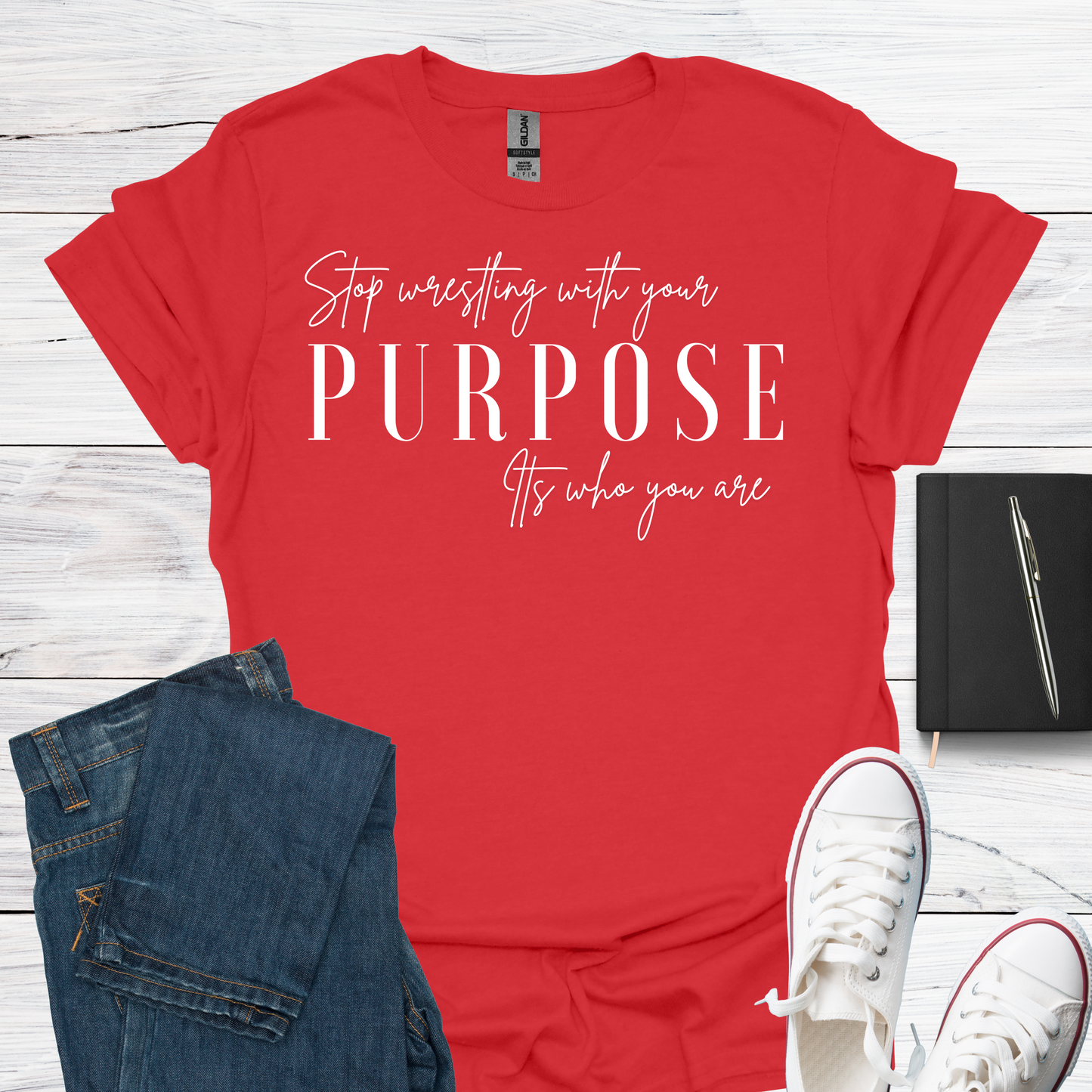 Purpose Stop Wrestling With Who You Are - T-Shirt