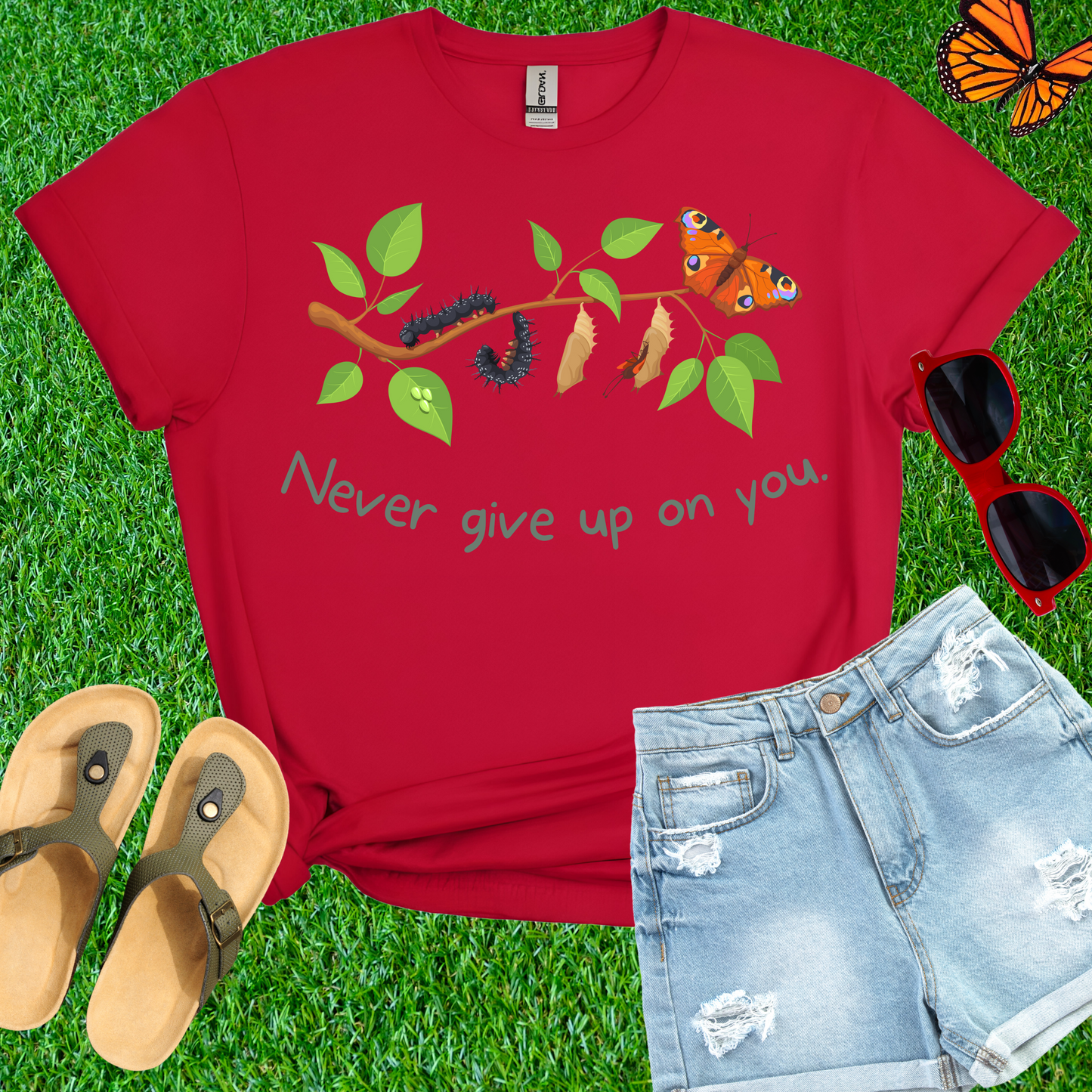Never Give Up On You Butterfly T-Shirt