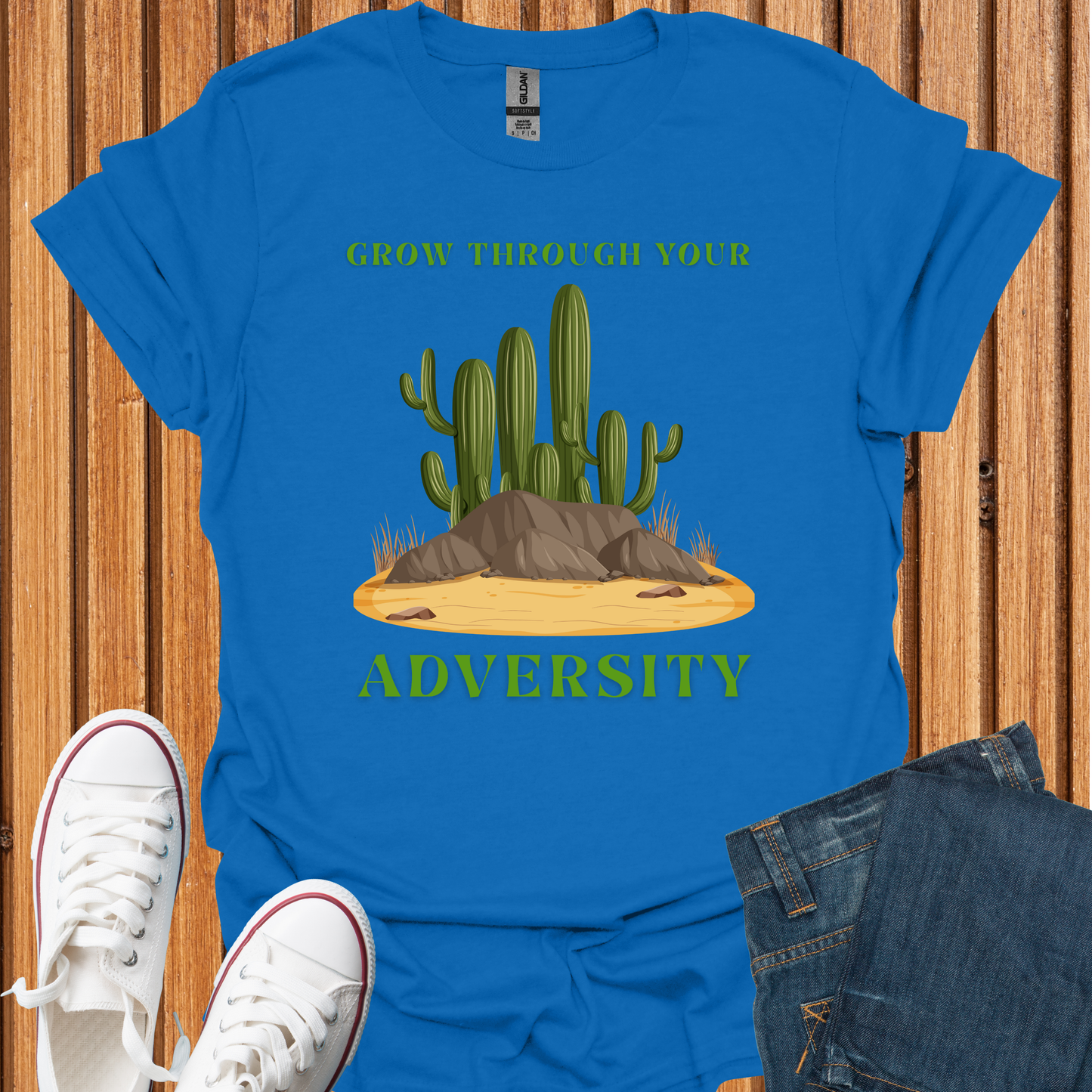Grow Through Your Adversity Cactus T-Shirt
