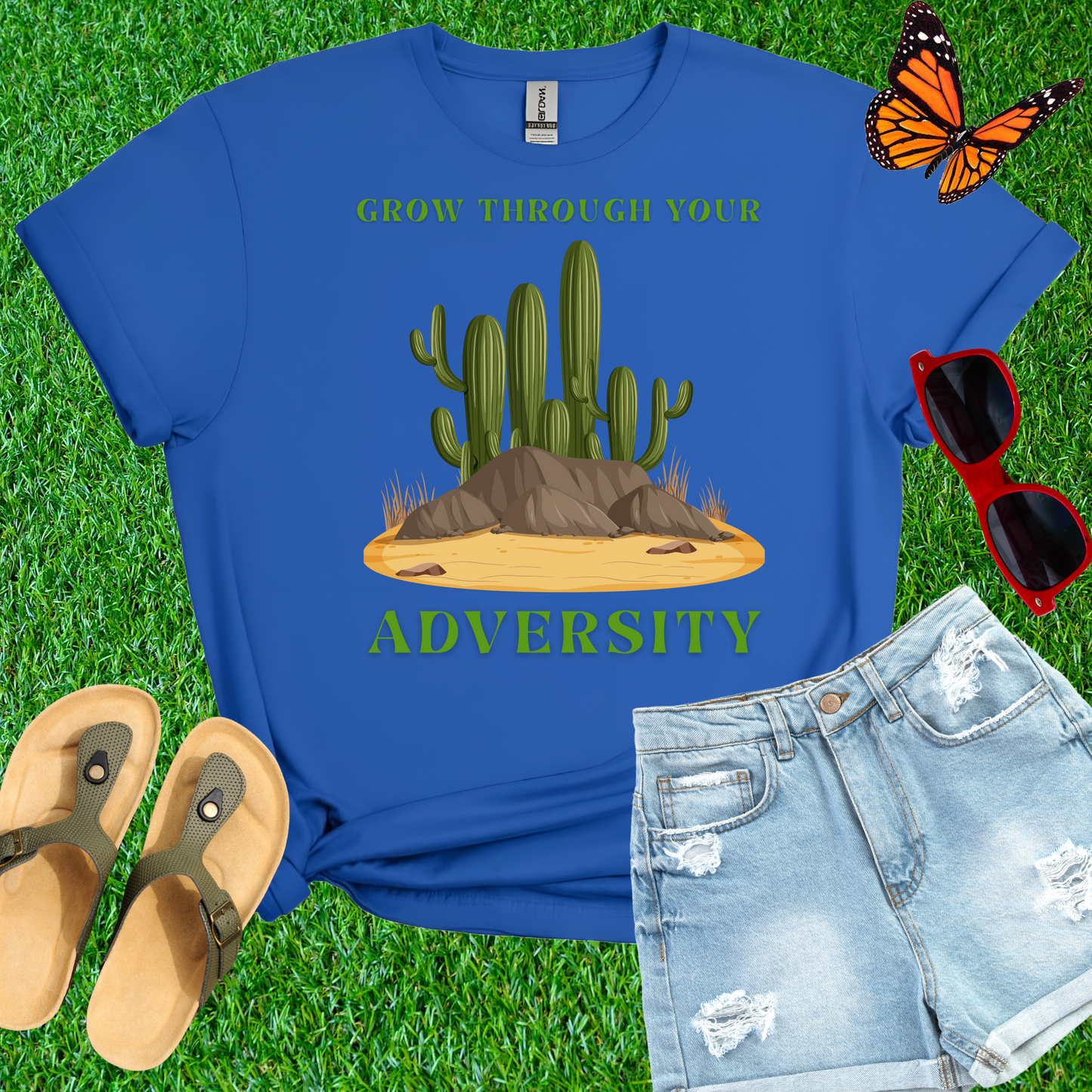 Grow Through Your Adversity Cactus T-Shirt