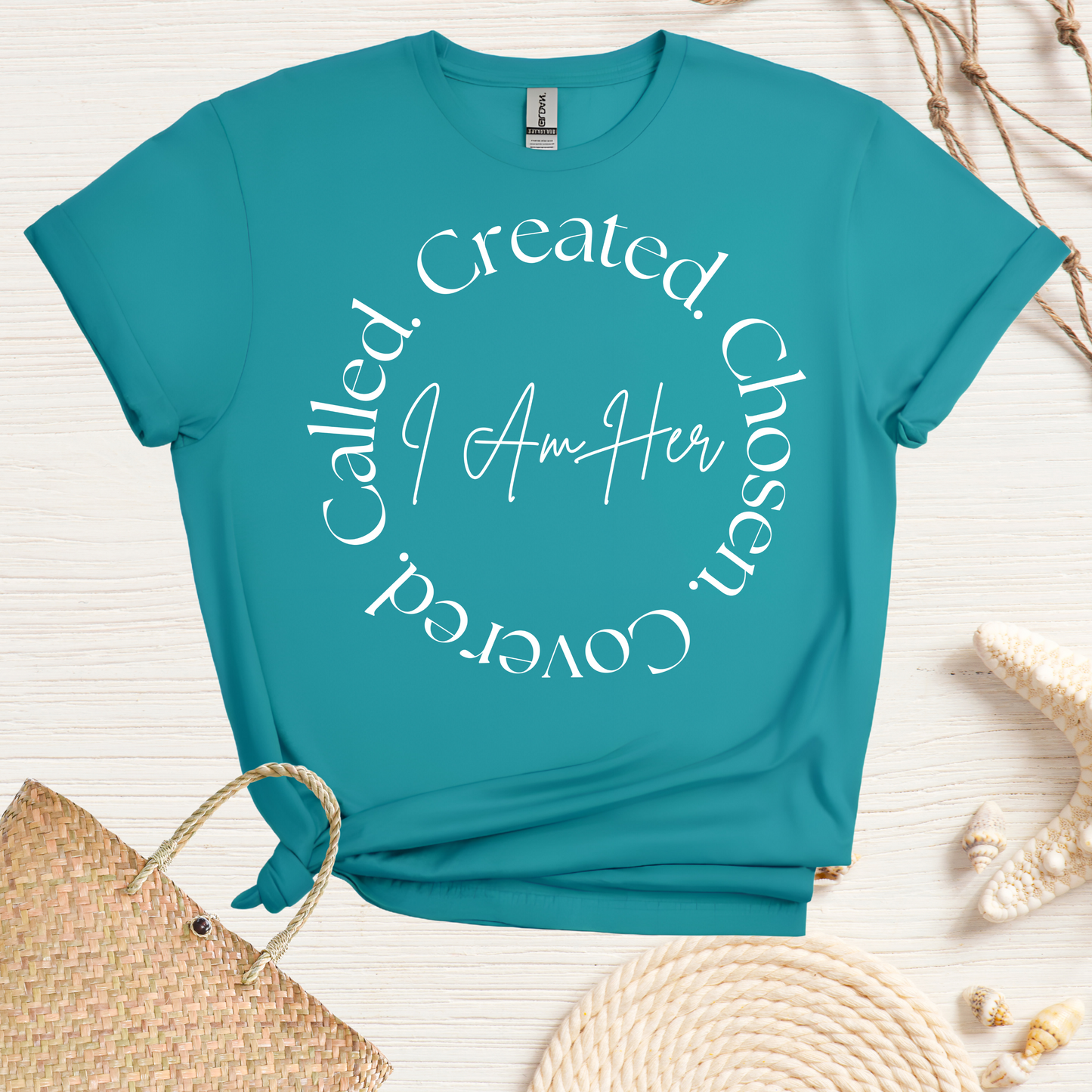 I Am Her: Created-Chosen-Covered-Called - T-Shirt