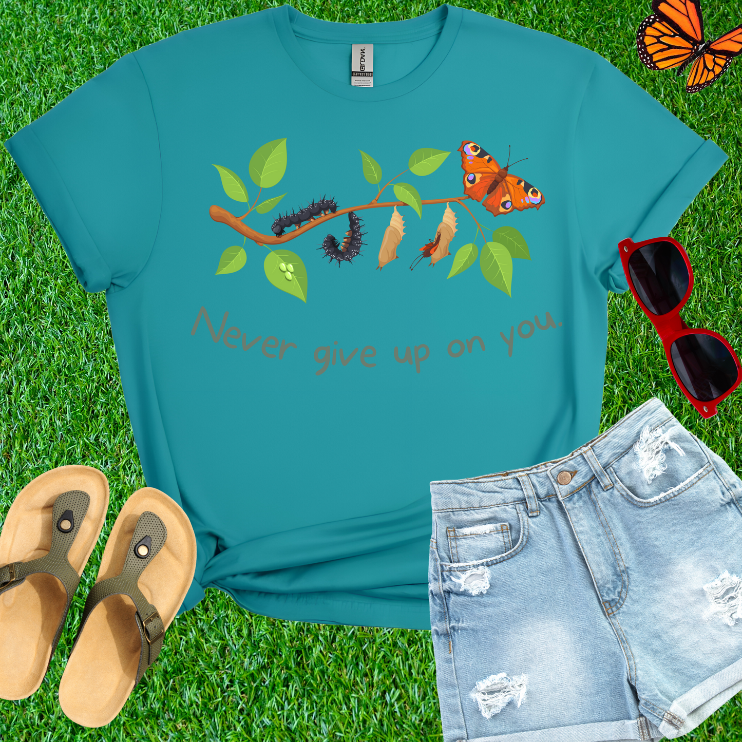 Never Give Up On You Butterfly T-Shirt