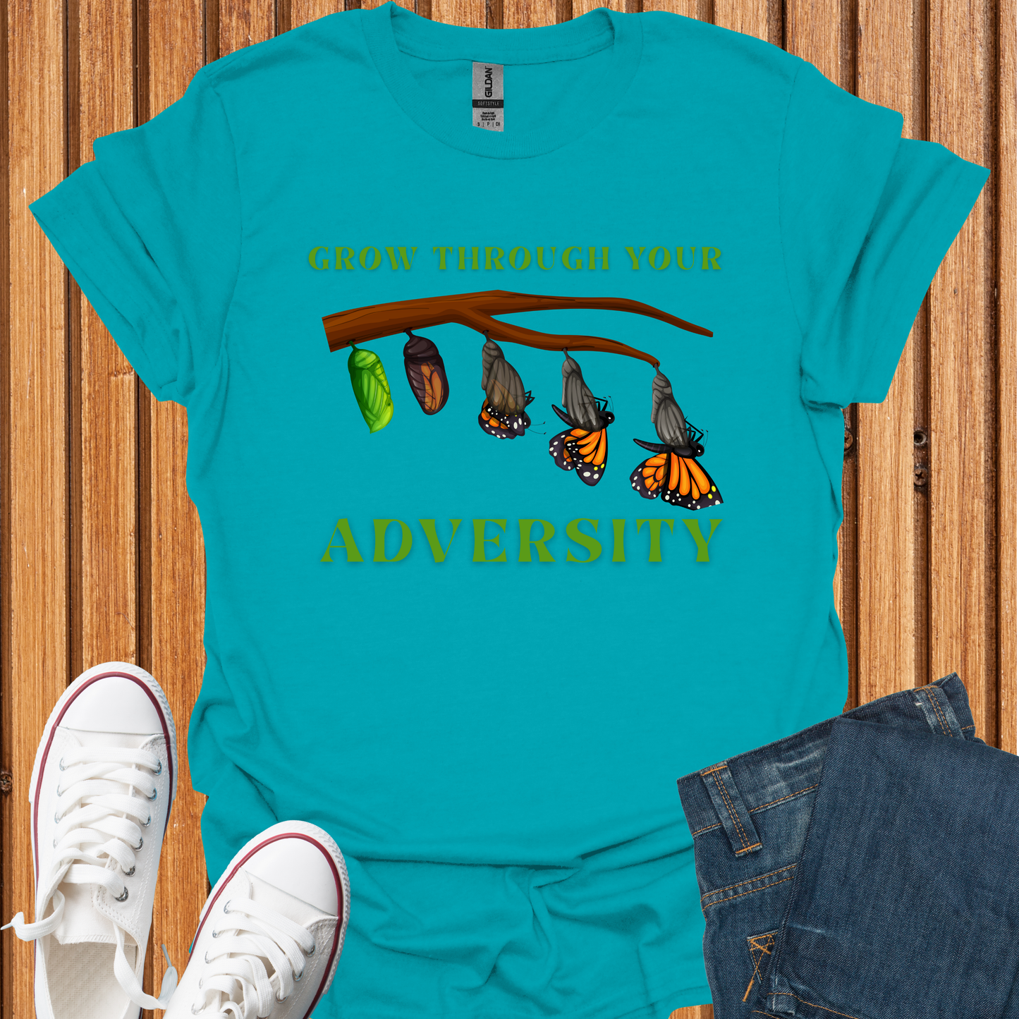 Grow Through Your Adversity Butterfly T-Shirt
