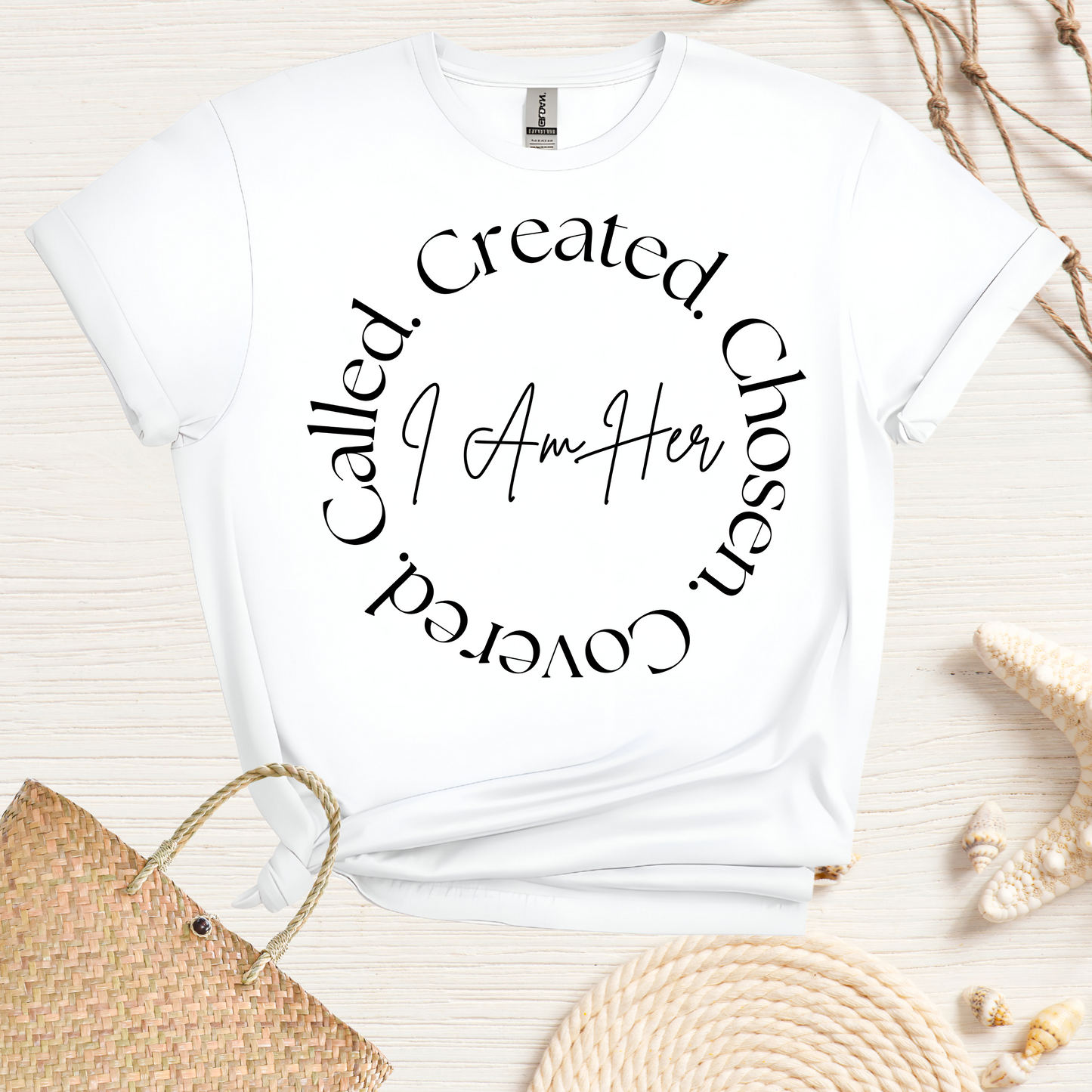 I Am Her: Created-Chosen-Covered-Called - T-Shirt