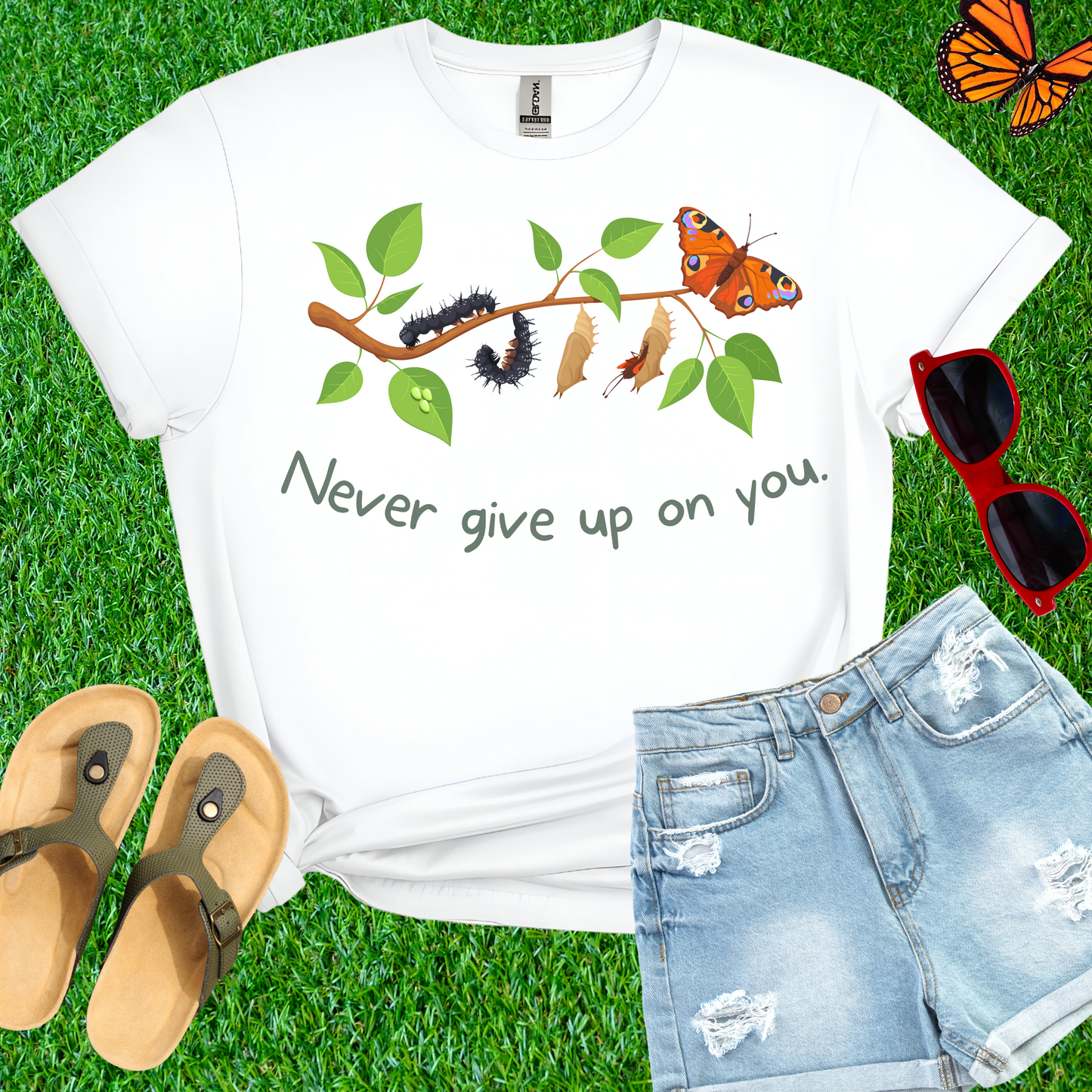 Never Give Up On You Butterfly T-Shirt