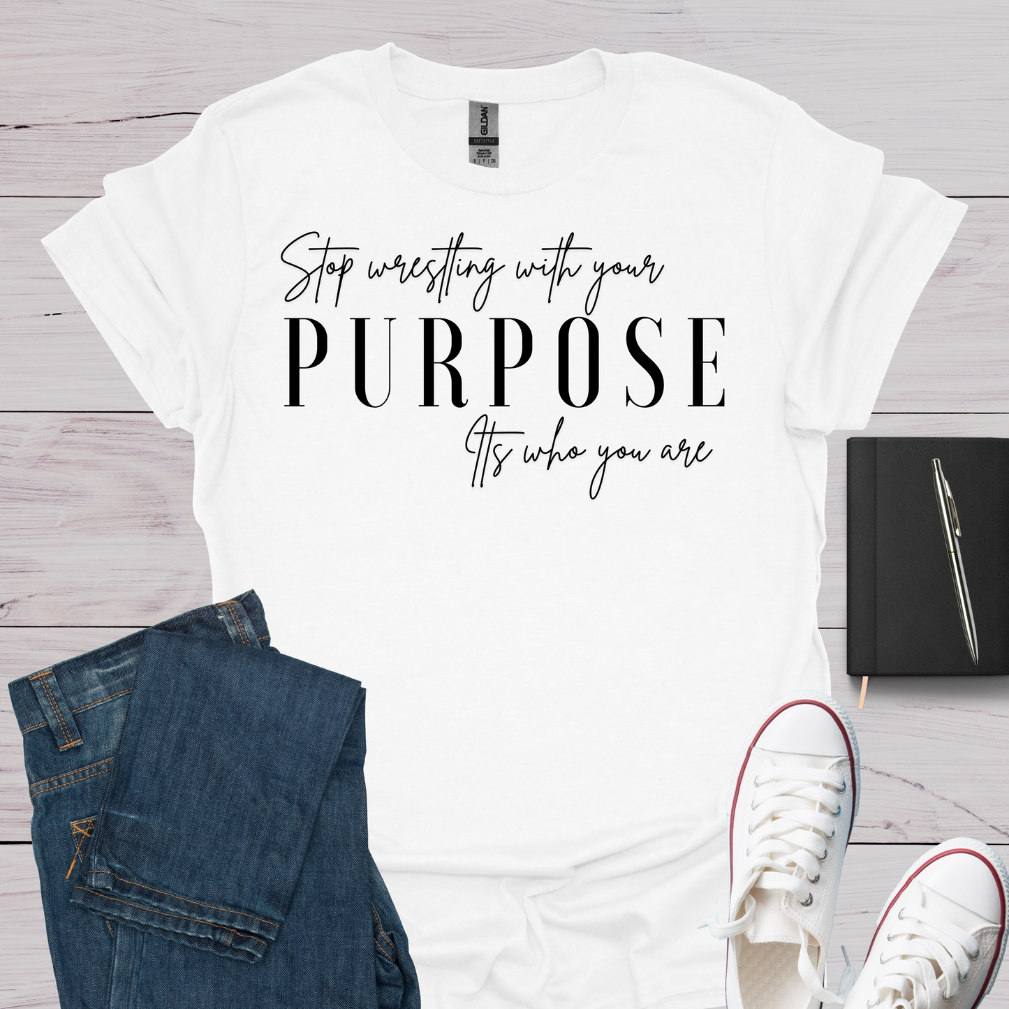 Purpose Stop Wrestling With Who You Are - T-Shirt