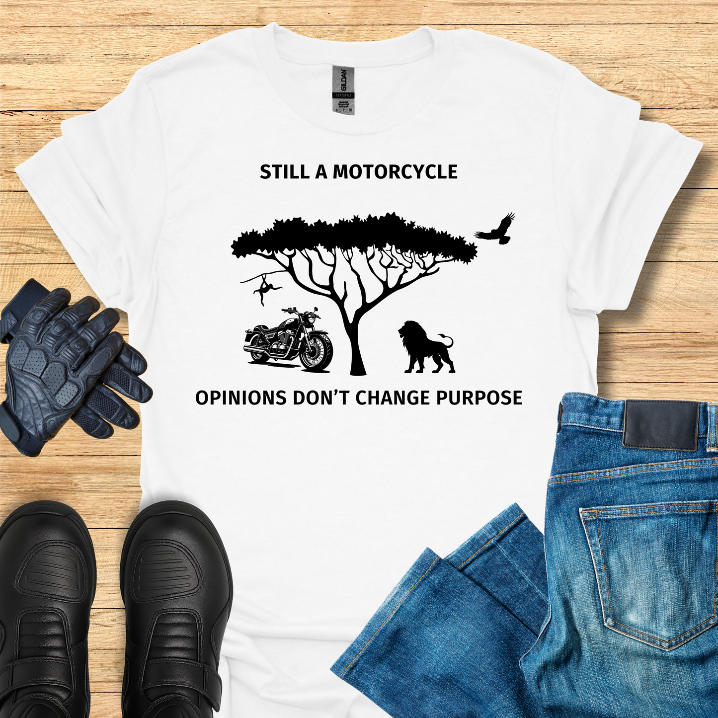 Still a Motorcycle - Opinions Don't Change Purpose T-Shirt