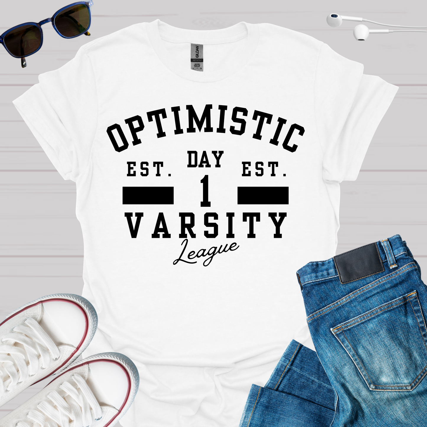 Optimistic Varsity T-Shirt