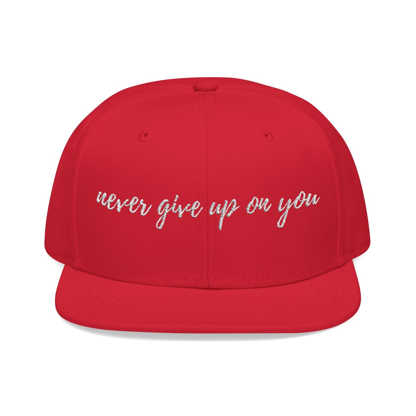 Never Give Up On You Snapback (Embroidery)