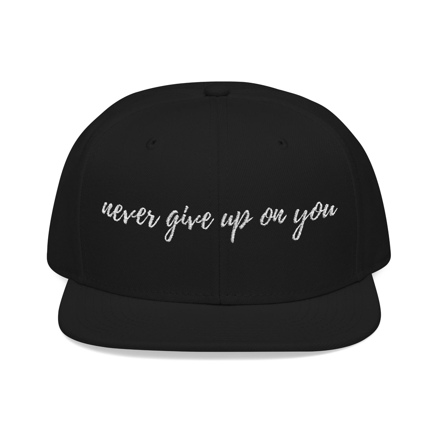 Never Give Up On You Snapback (Embroidery)