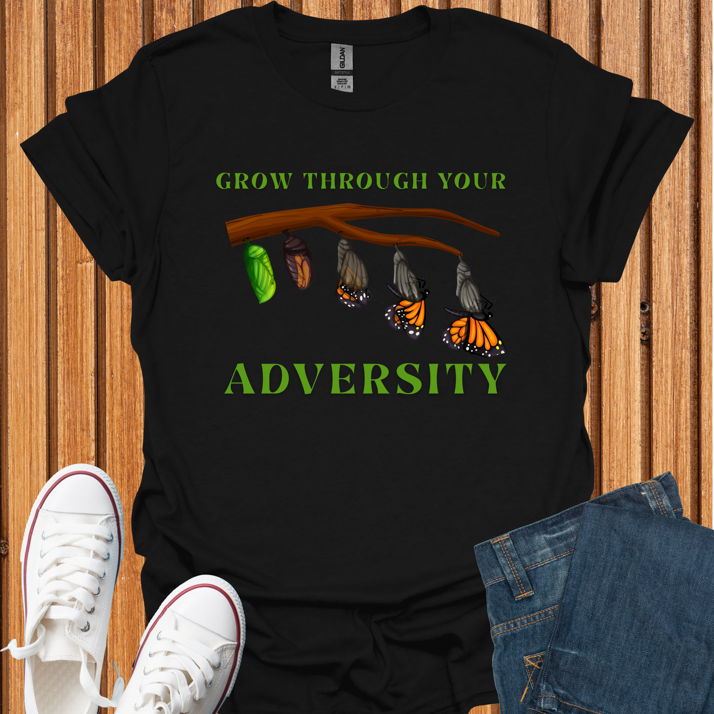 Grow Through Your Adversity Butterfly T-Shirt