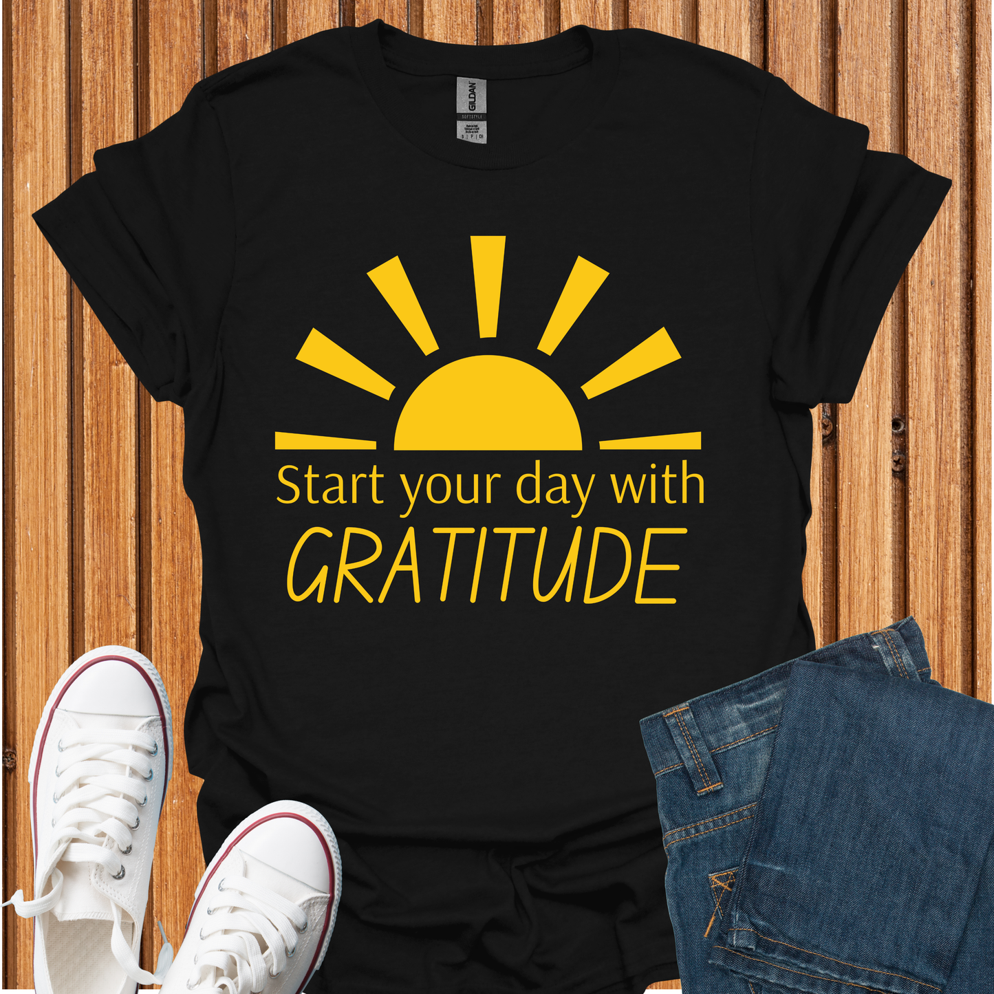 Start Your Day With Gratitude - Sun T-Shirt