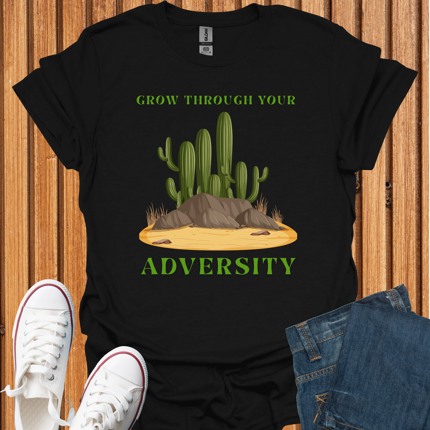Grow Through Your Adversity Cactus T-Shirt