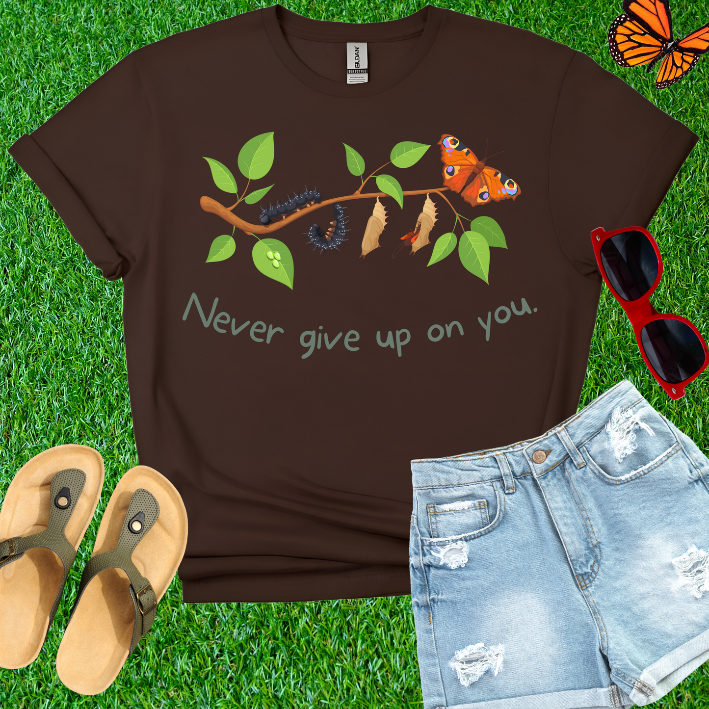 Never Give Up On You Butterfly T-Shirt