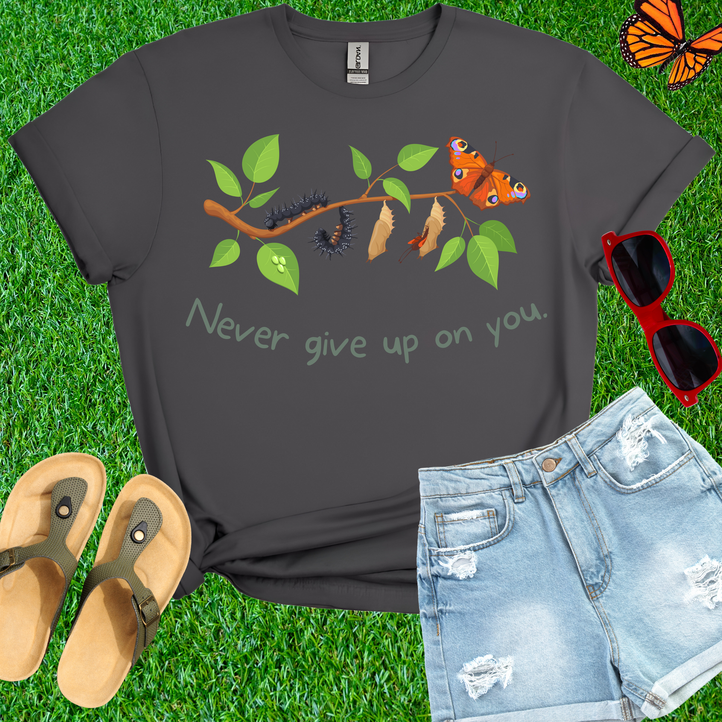 Never Give Up On You Butterfly T-Shirt