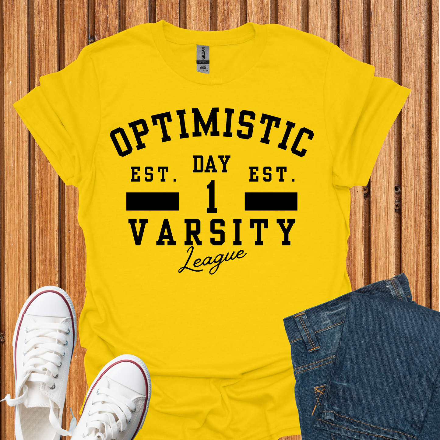 Optimistic Varsity T-Shirt