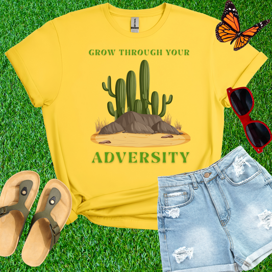 Grow Through Your Adversity Cactus T-Shirt