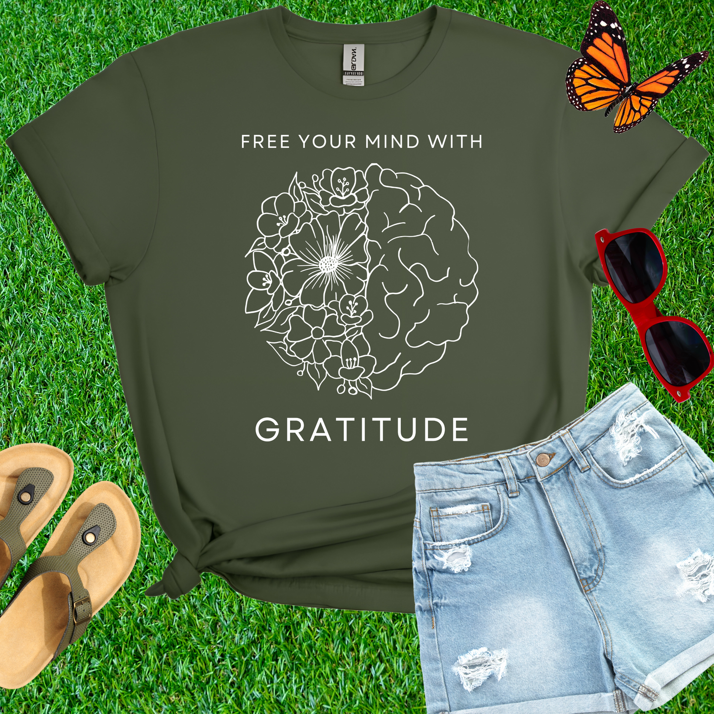 Free Your Mind With Gratitude T-Shirt