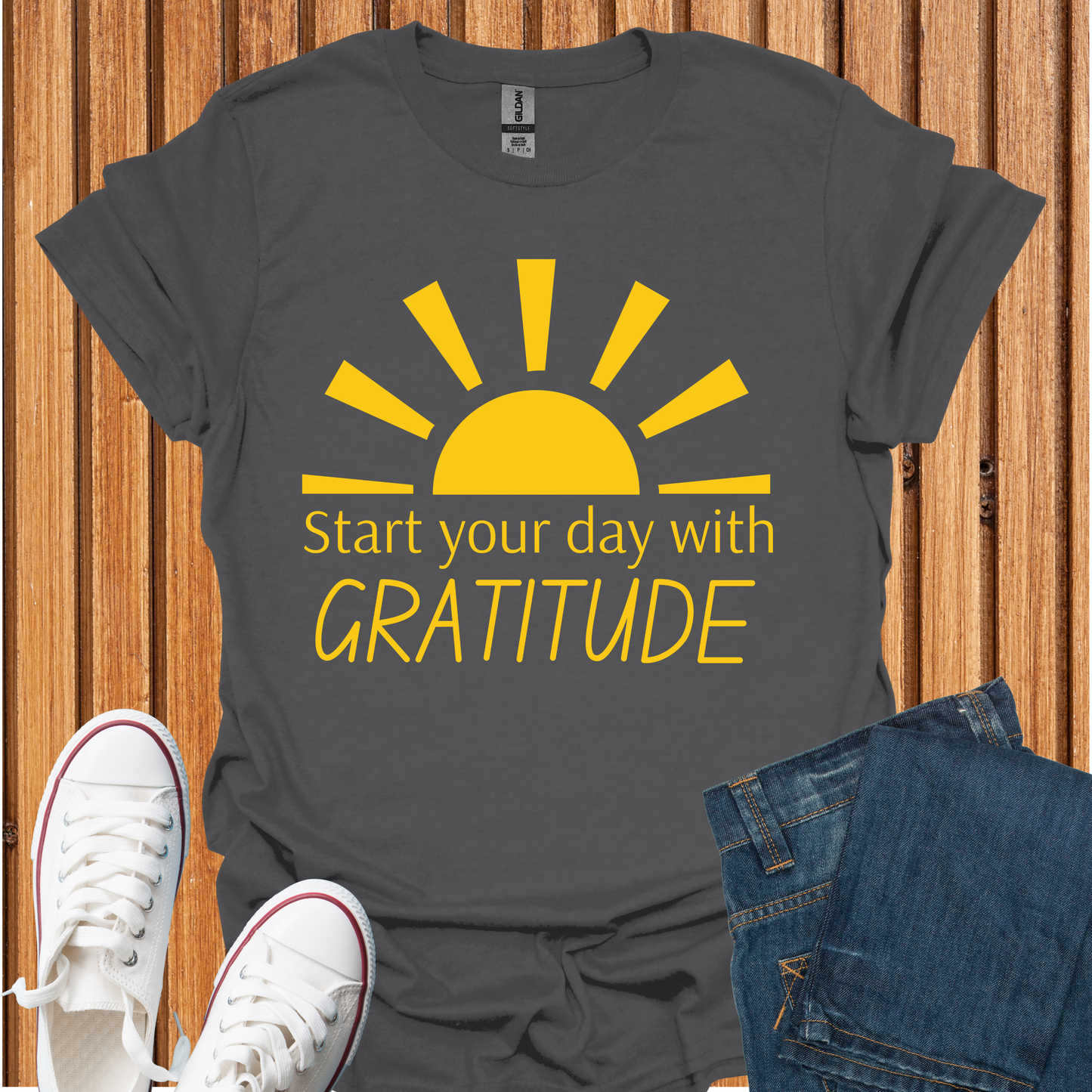 Start Your Day With Gratitude - Sun T-Shirt