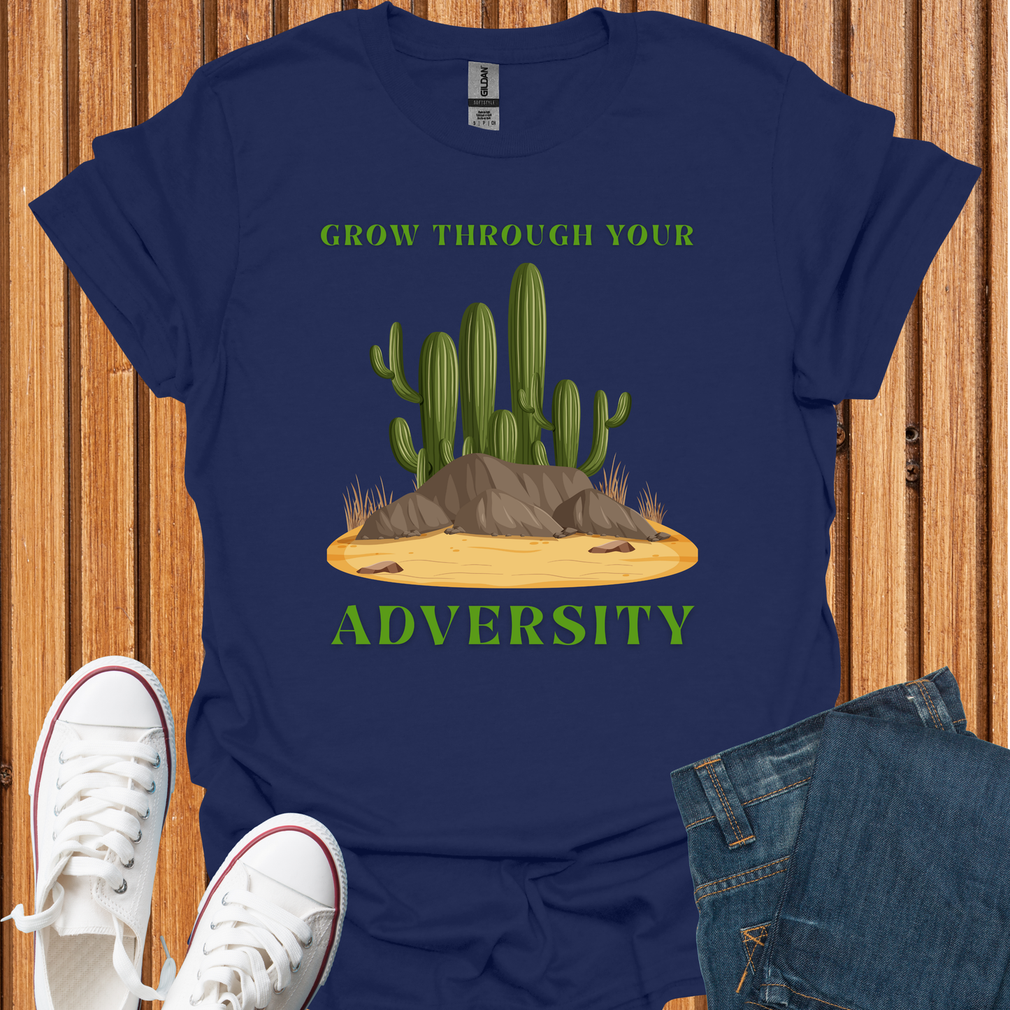 Grow Through Your Adversity Cactus T-Shirt