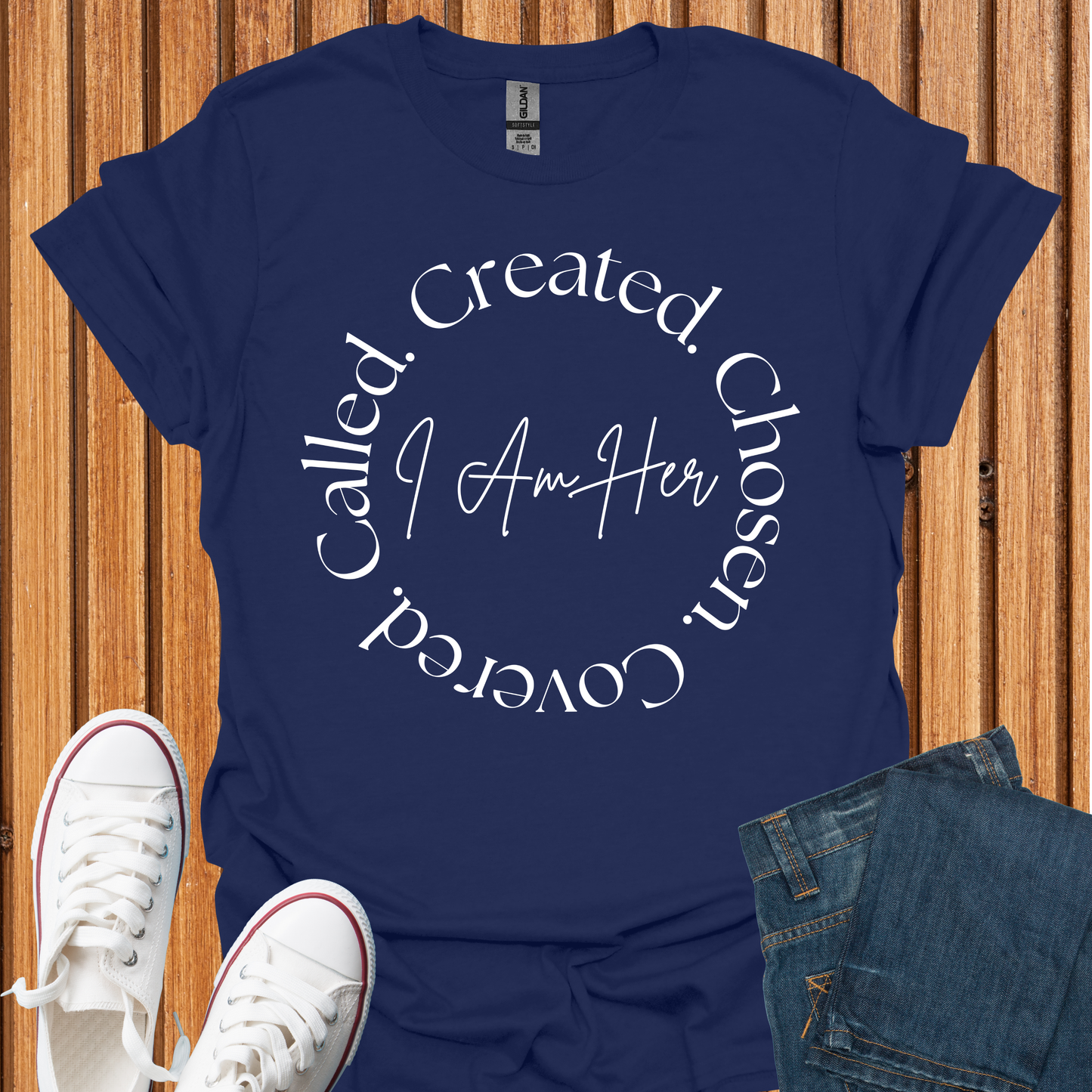 I Am Her: Created-Chosen-Covered-Called - T-Shirt