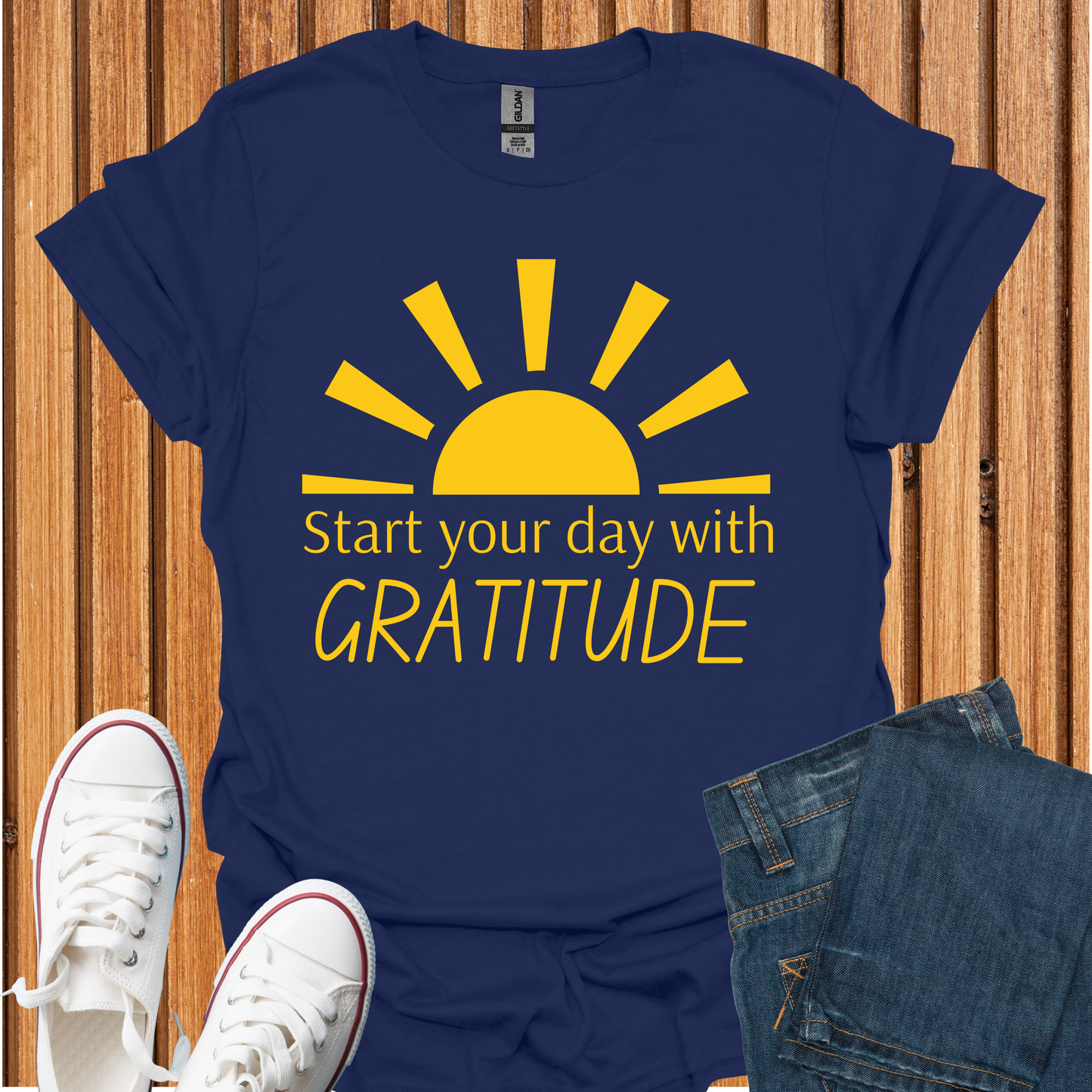 Start Your Day With Gratitude - Sun T-Shirt