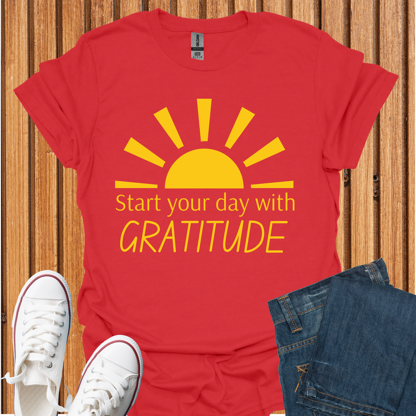 Start Your Day With Gratitude - Sun T-Shirt