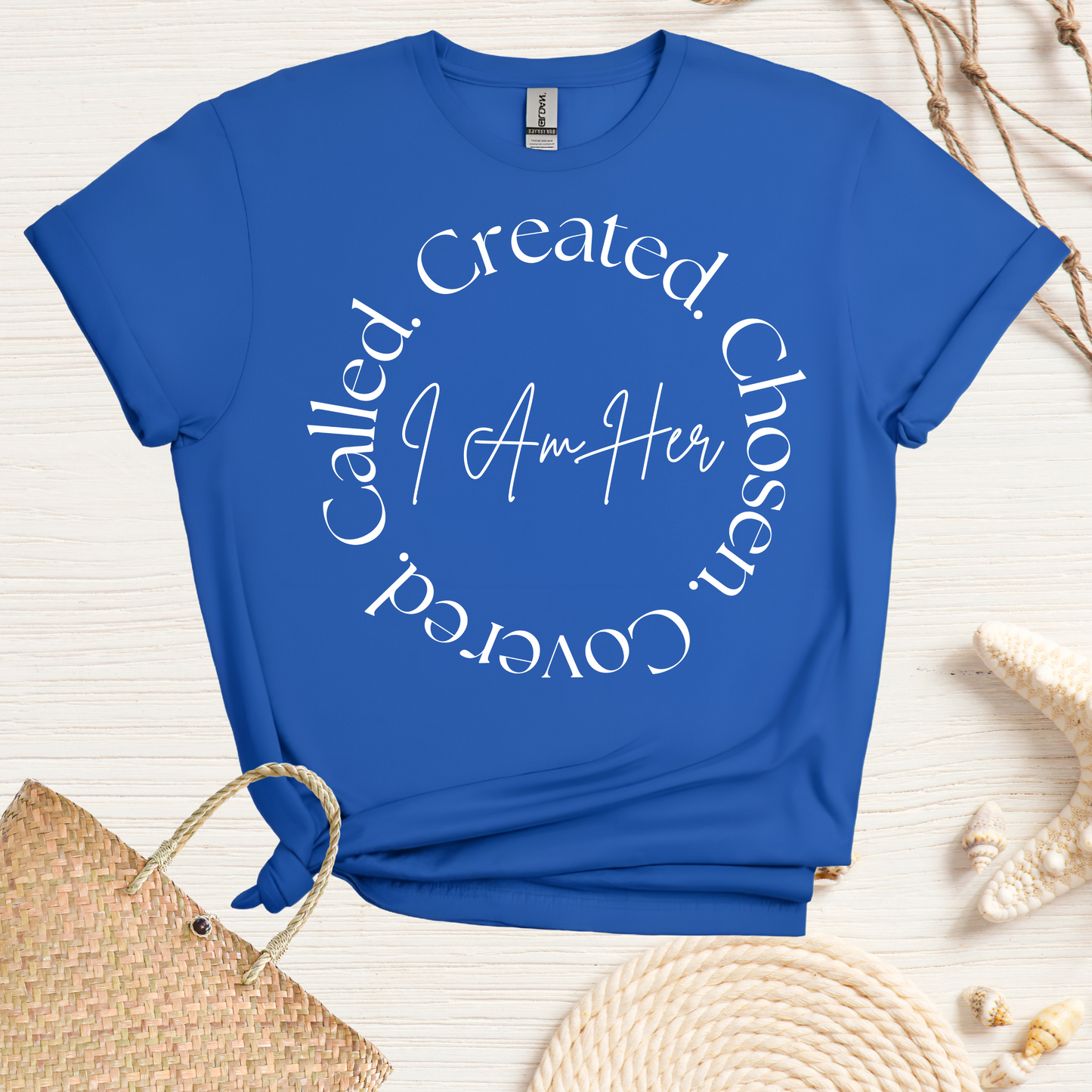 I Am Her: Created-Chosen-Covered-Called - T-Shirt