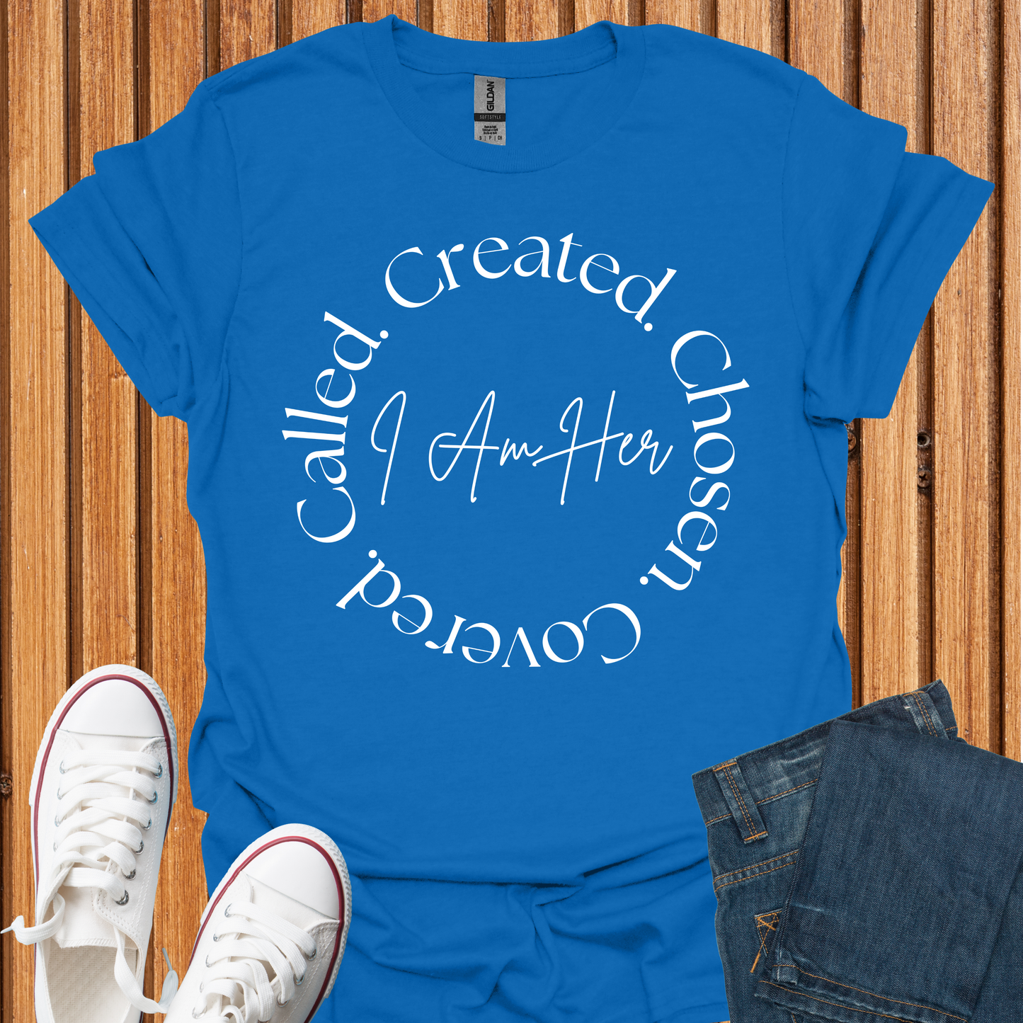 I Am Her: Created-Chosen-Covered-Called - T-Shirt