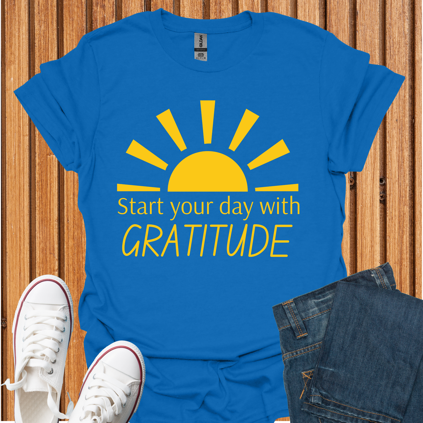 Start Your Day With Gratitude - Sun T-Shirt