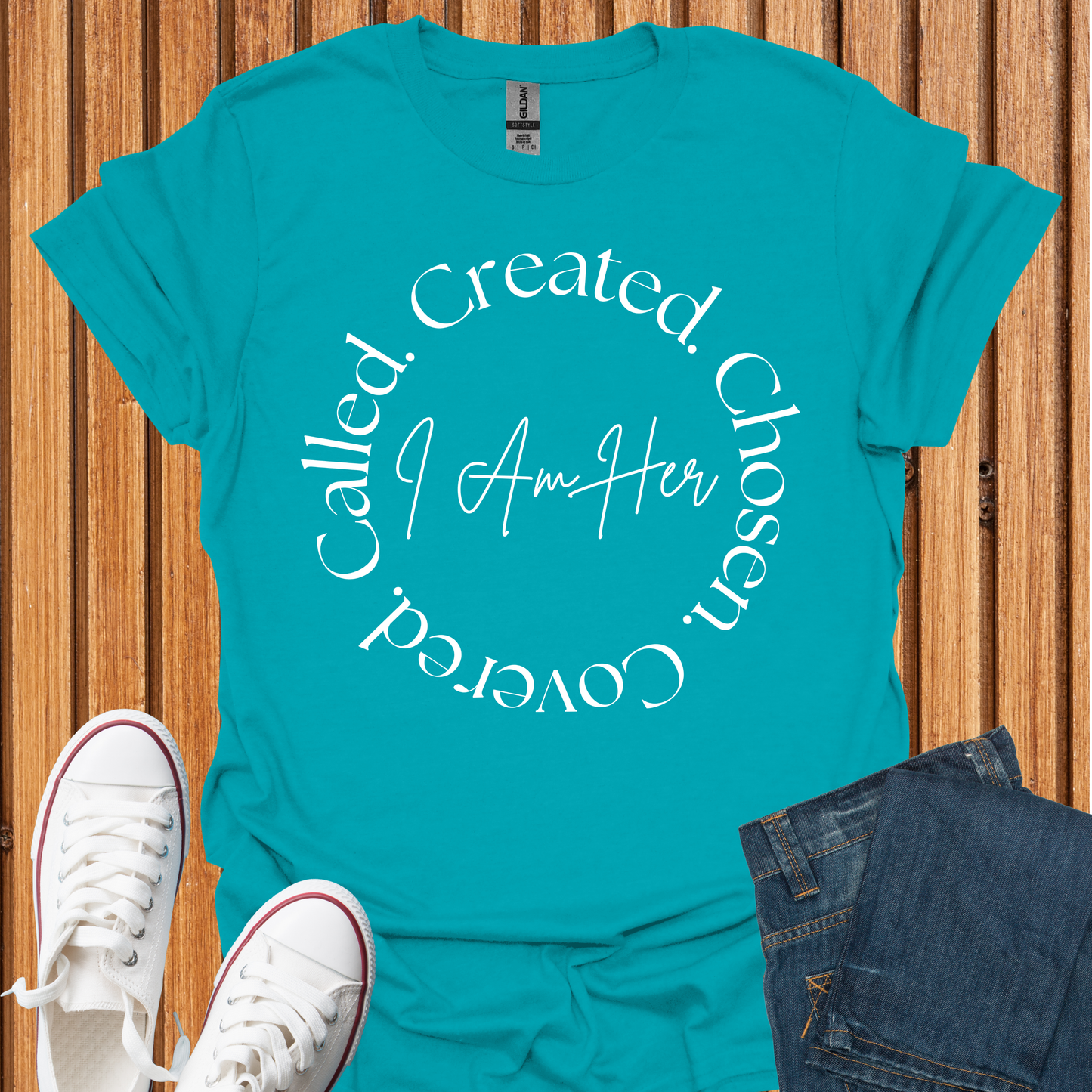 I Am Her: Created-Chosen-Covered-Called - T-Shirt