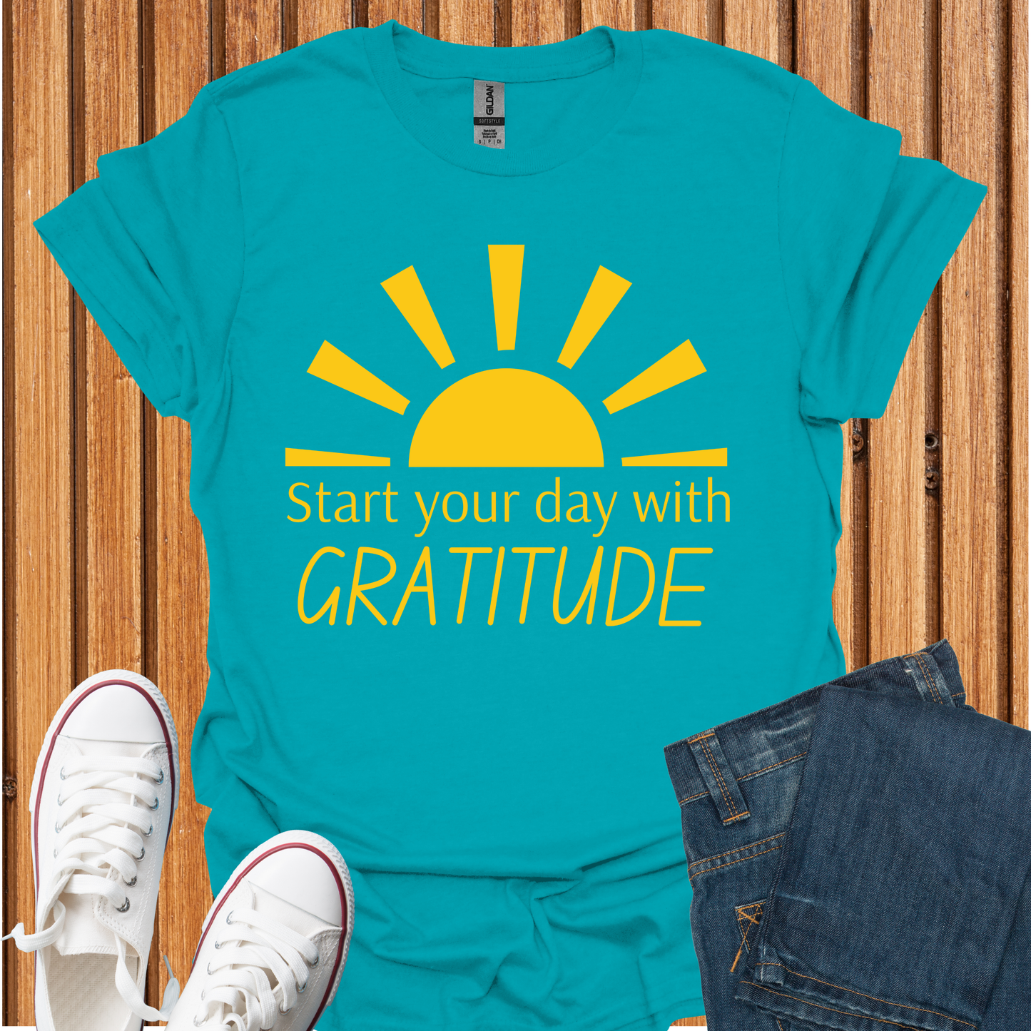 Start Your Day With Gratitude - Sun T-Shirt