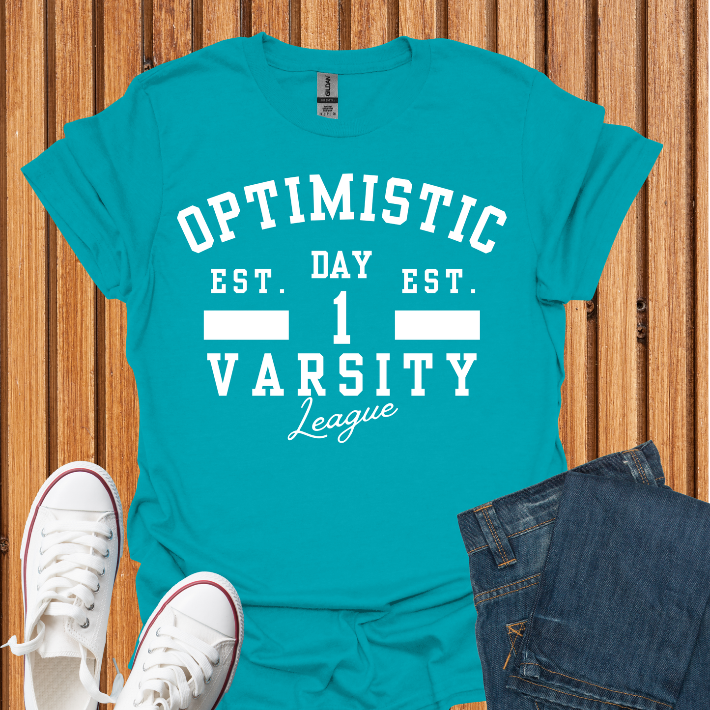 Optimistic Varsity T-Shirt