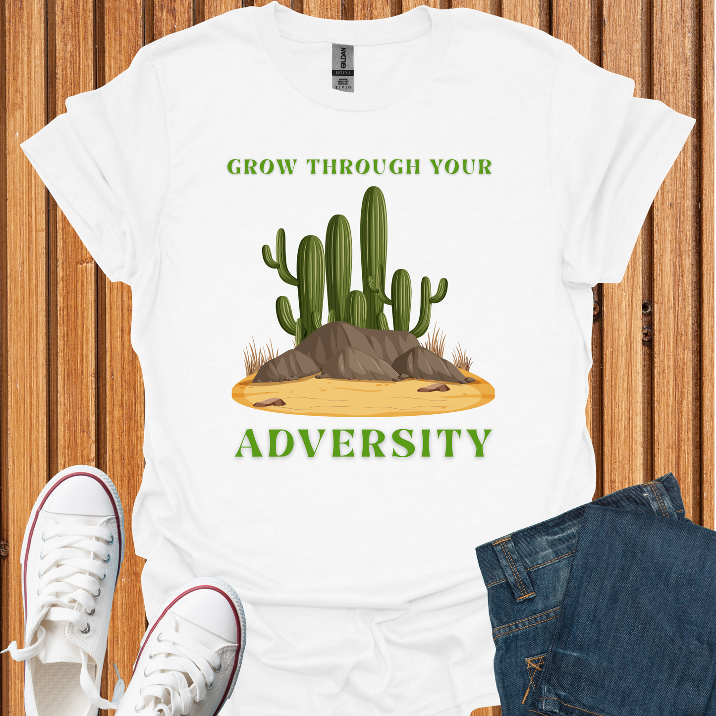 Grow Through Your Adversity Cactus T-Shirt